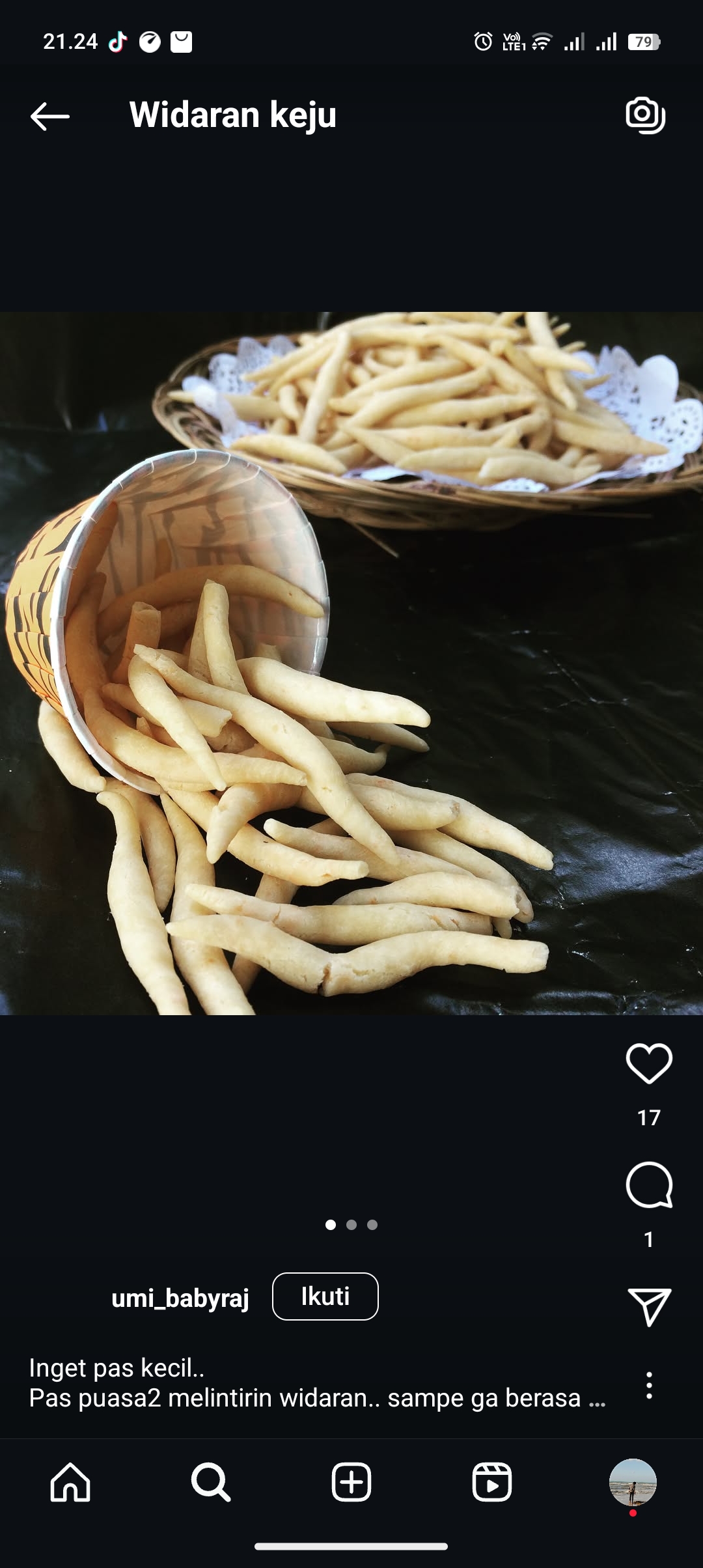 Cemilan Widaran yang renyah