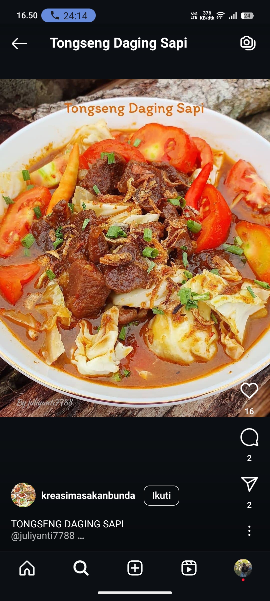 Tongseng Daging Sapi