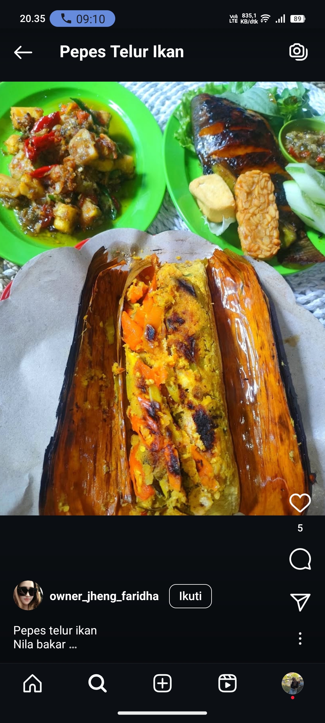 Pepes Telur Ikan