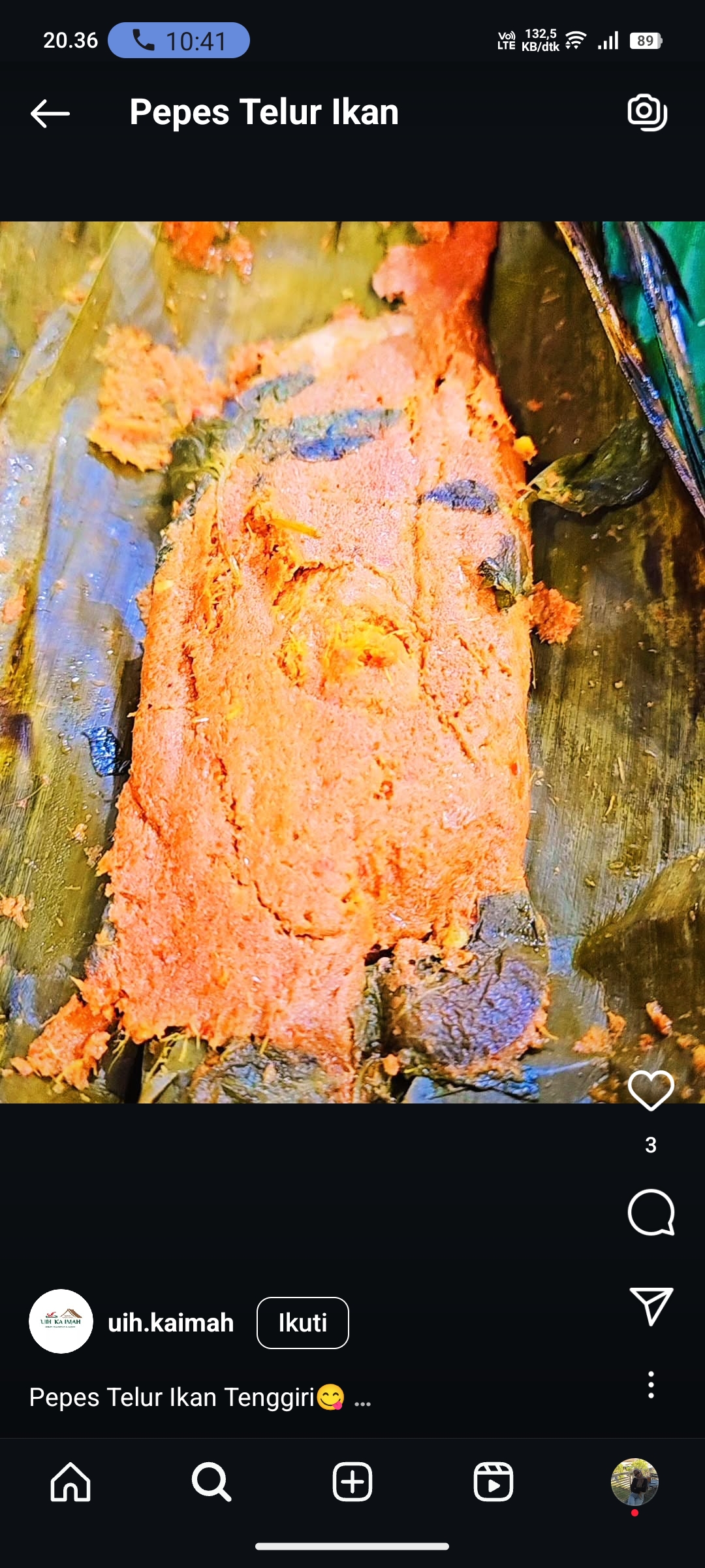 Pepes Telur Ikan