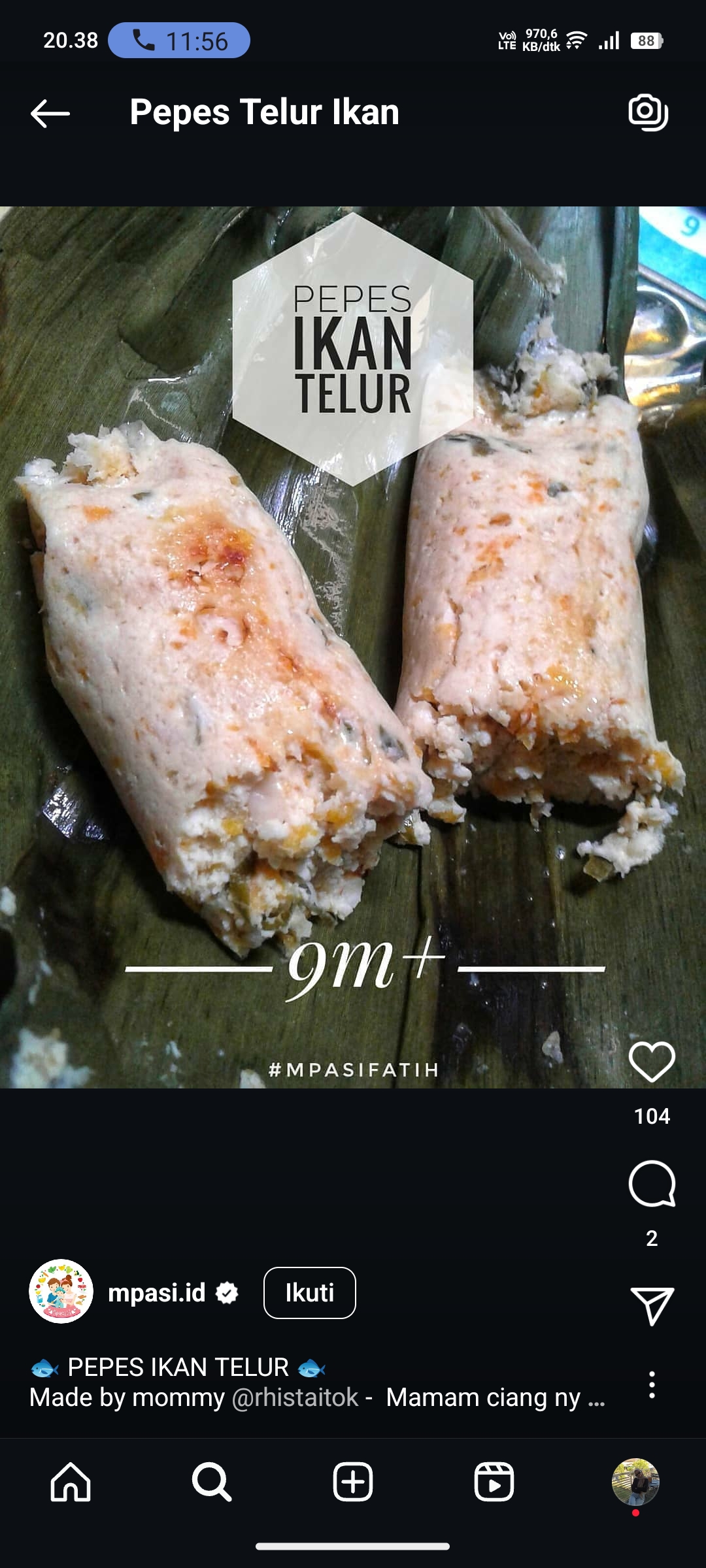 Pepes Telur Ikan
