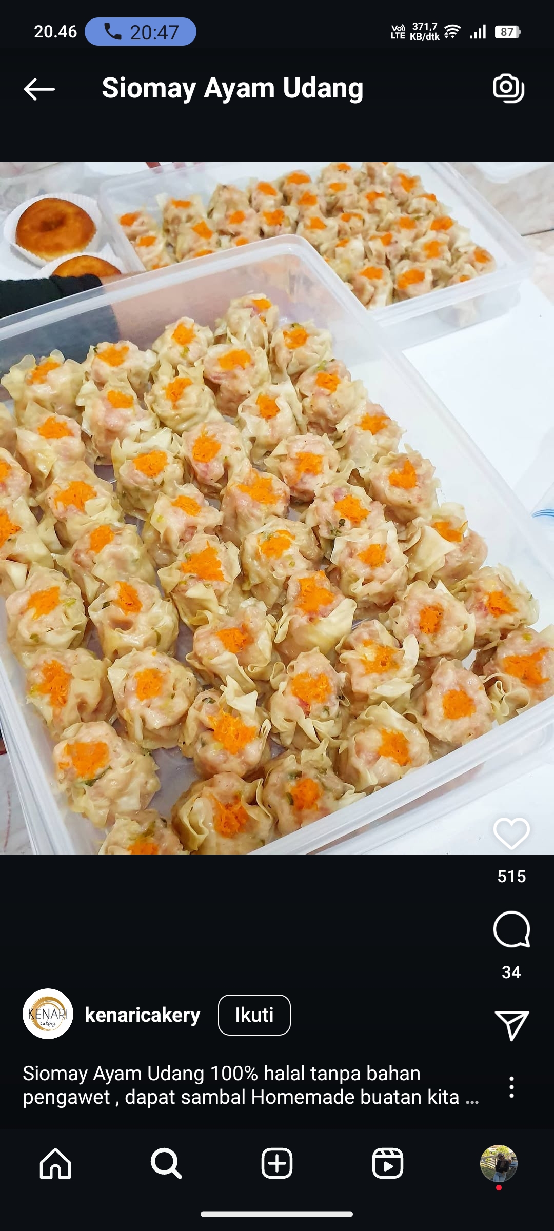 Siomay Ayam Udang