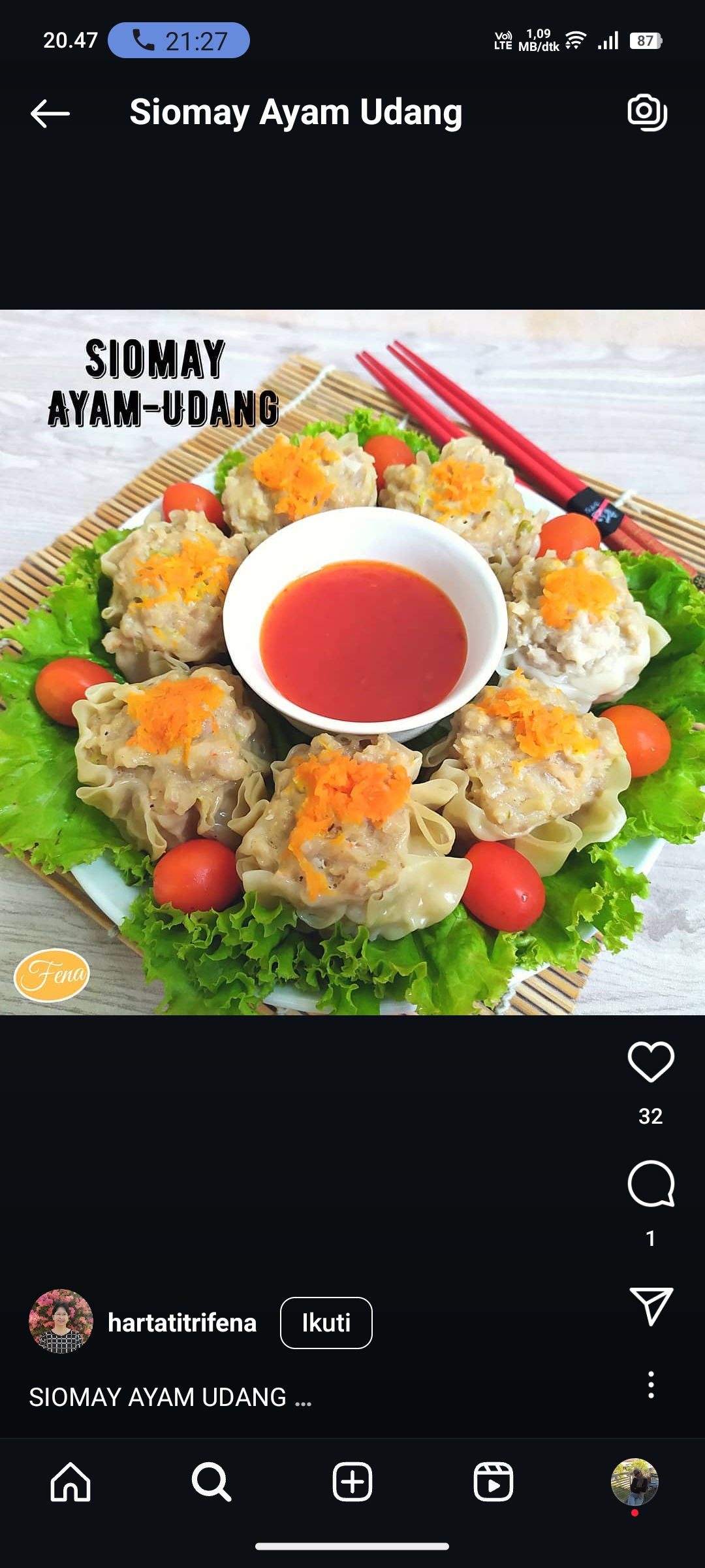 Siomay Ayam Udang
