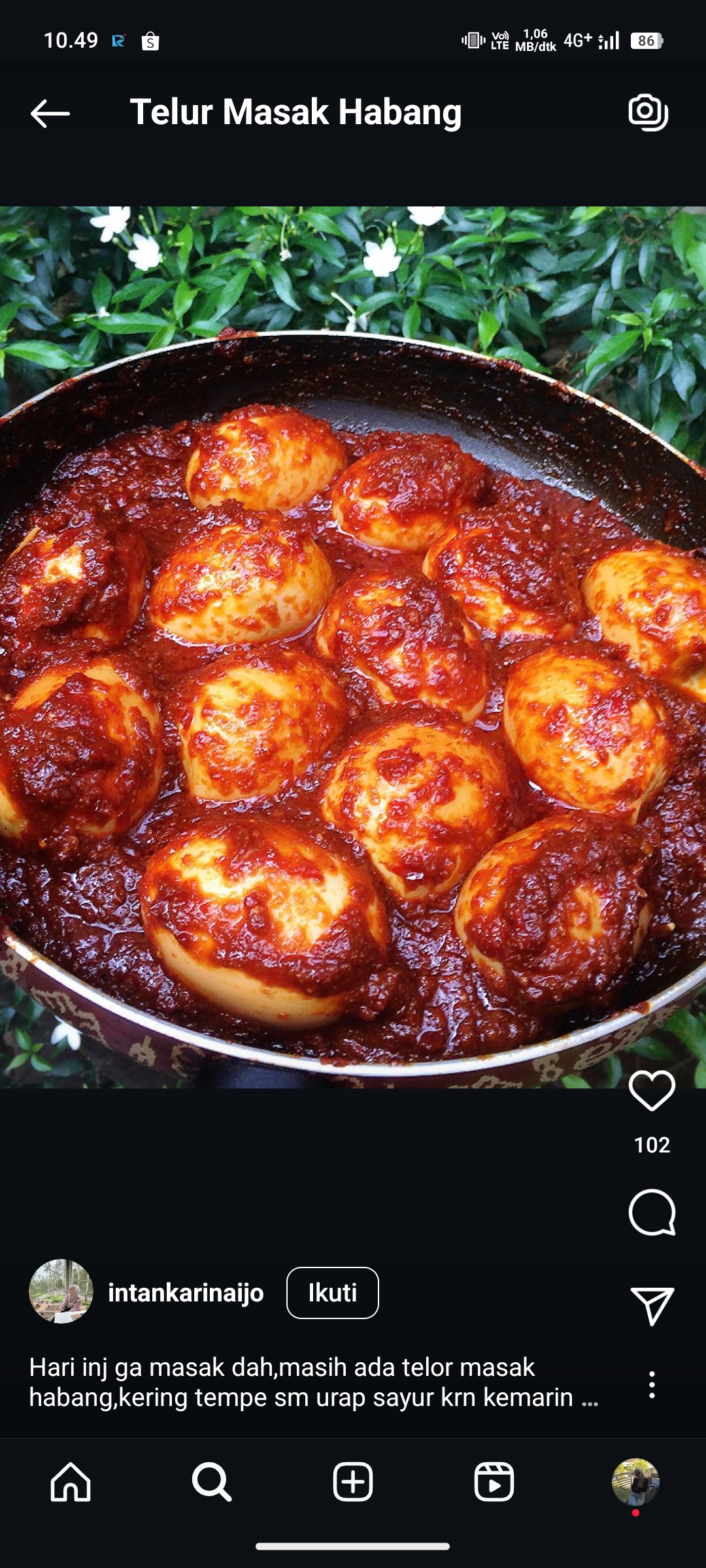 Telur Masak Habang