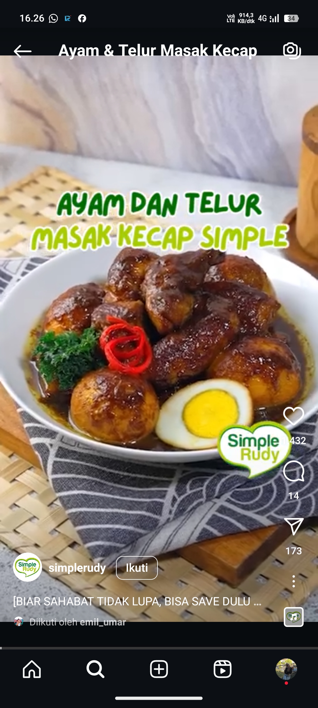 Ayam & Telur Masak Kecap