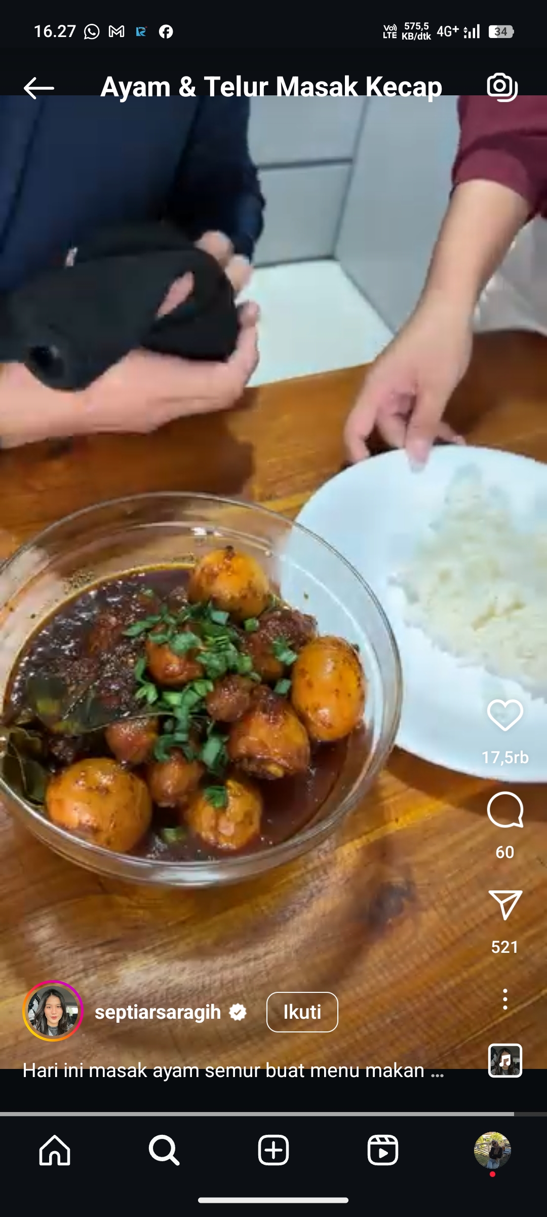 Ayam & Telur Masak Kecap