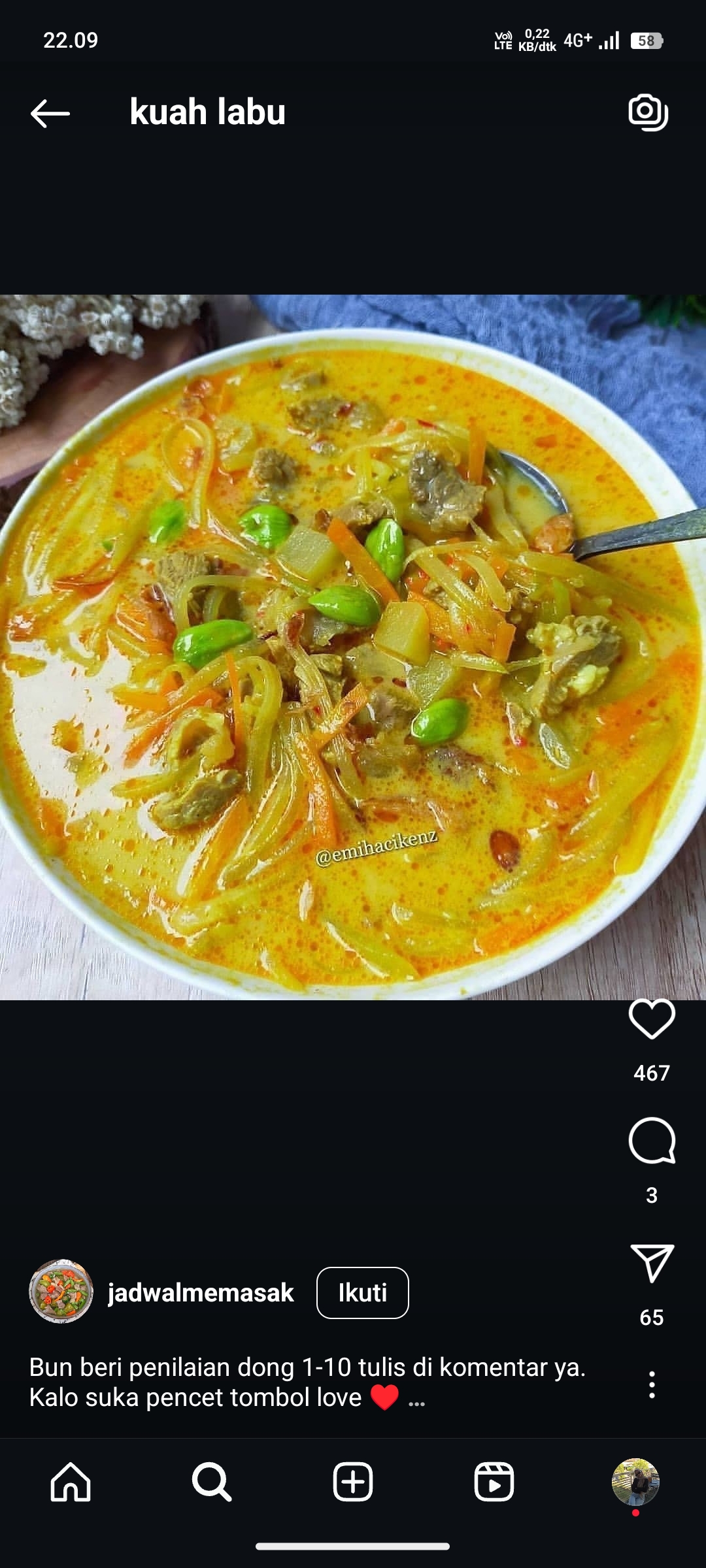 Ilustrasi Labu Siam Wortel Telur Masak Kuning