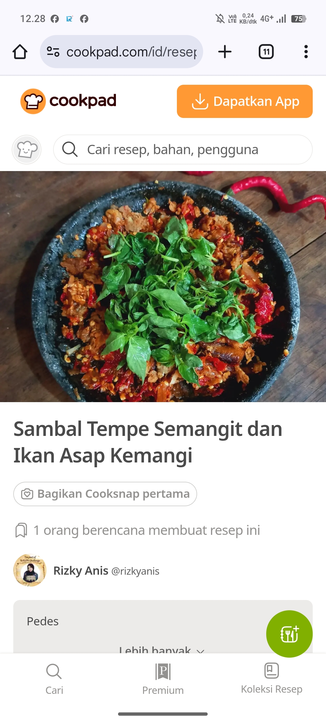 Sambal Tempe Semangit