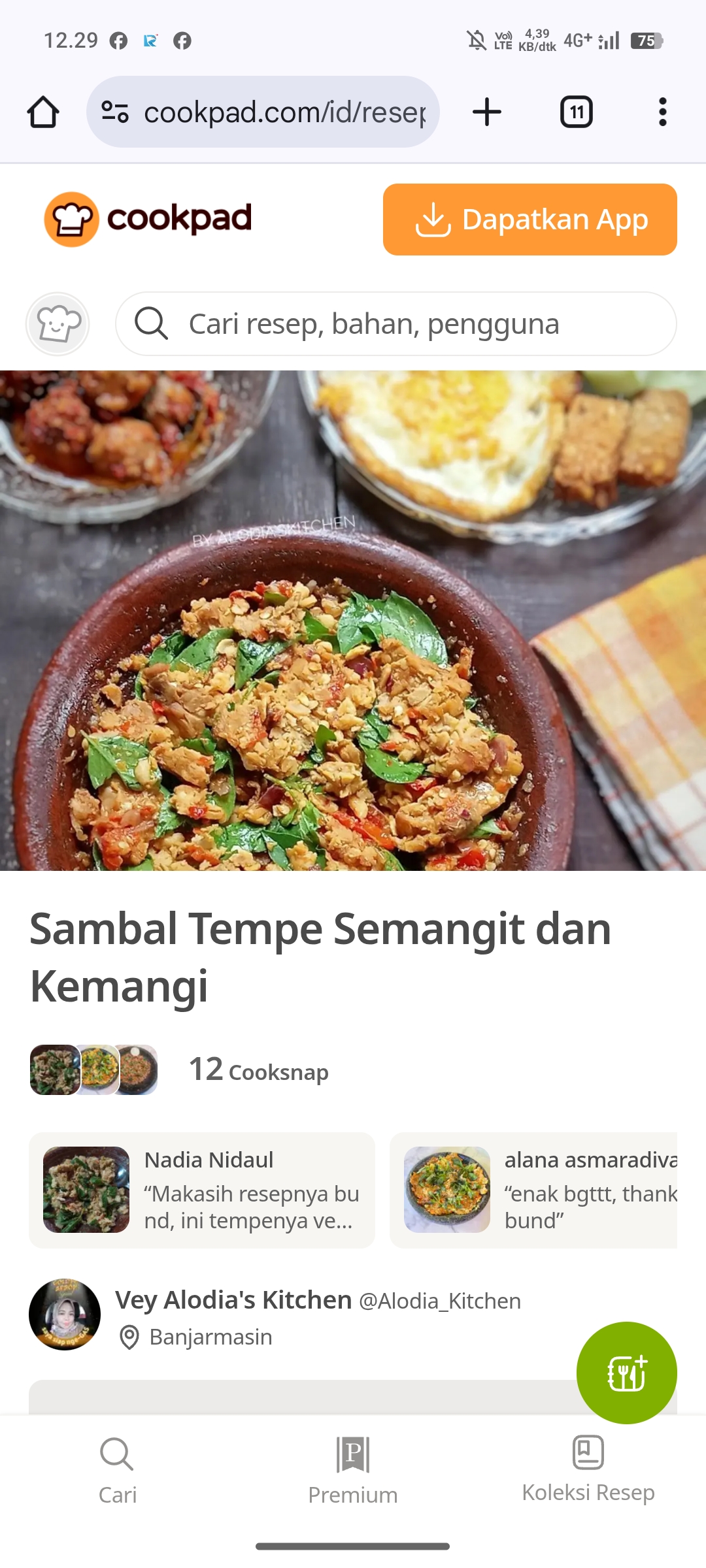 Sambal Tempe Semangit