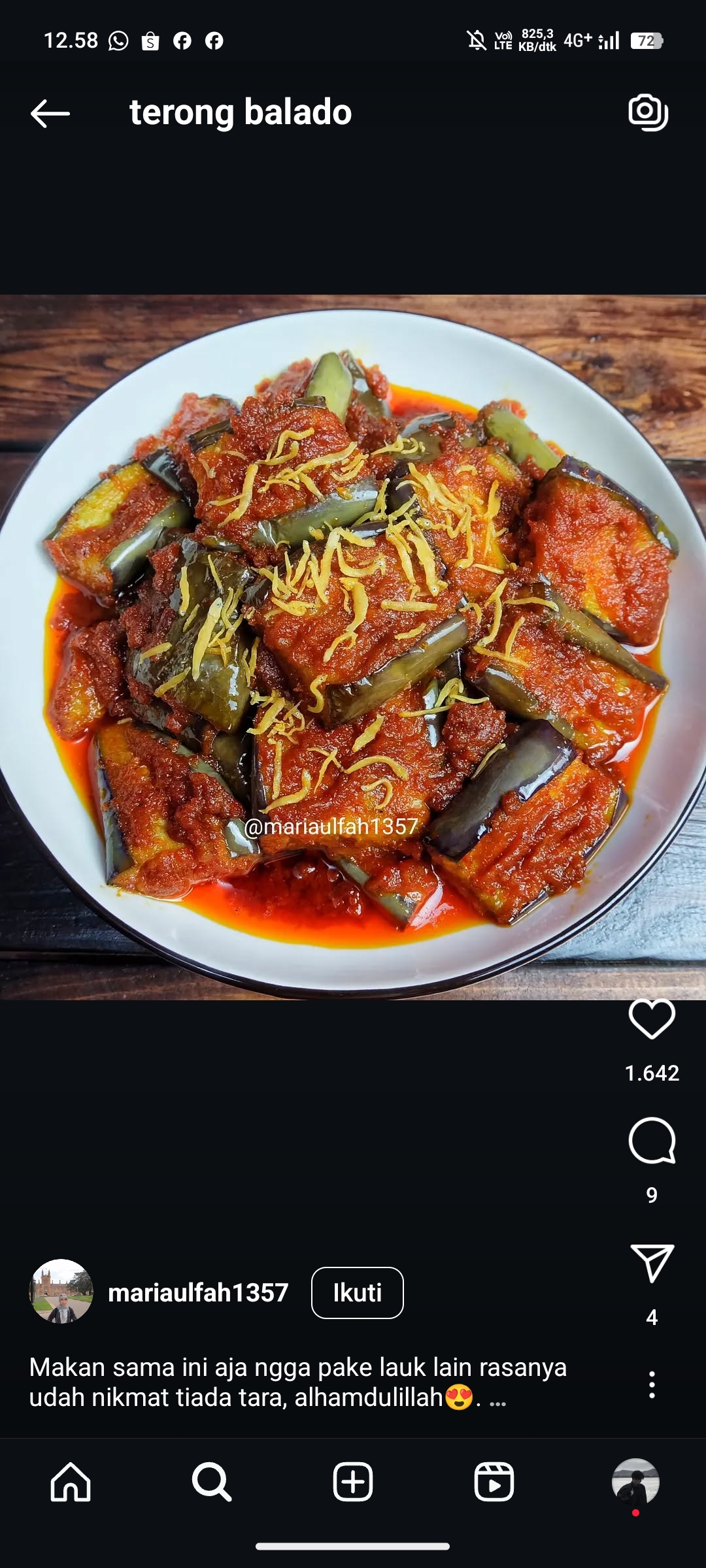 Ilustrasi Balado Terong Tahu Teri