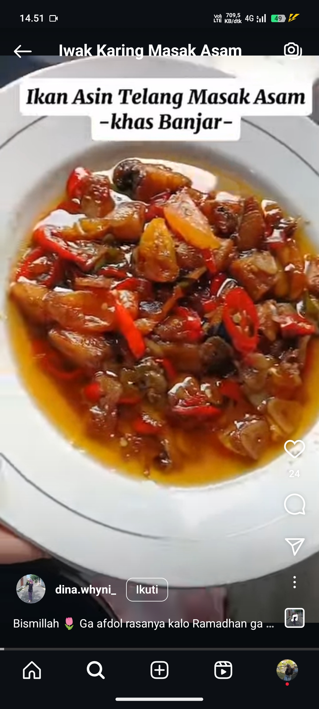 Ilustrasi Iwak Karing Masak Asam