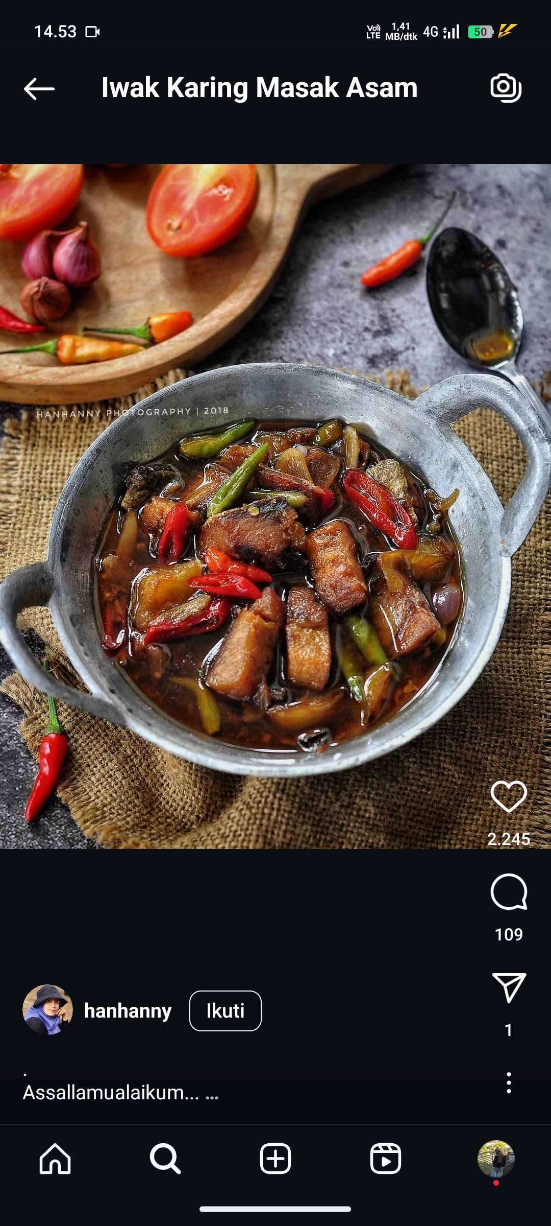 Iwak Karing Masak Asam