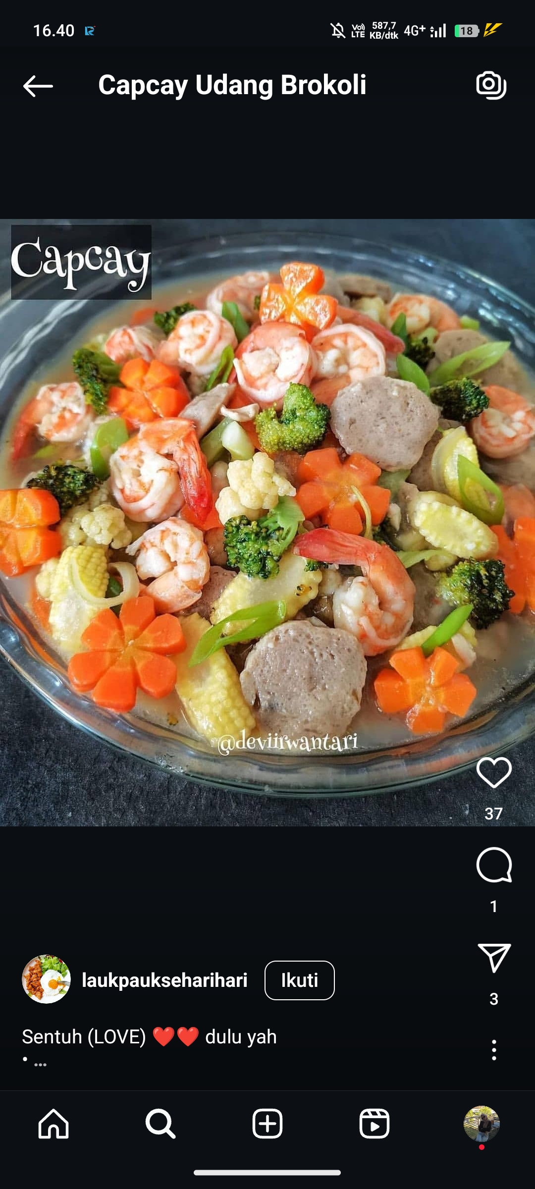 Capcay Udang Brokoli