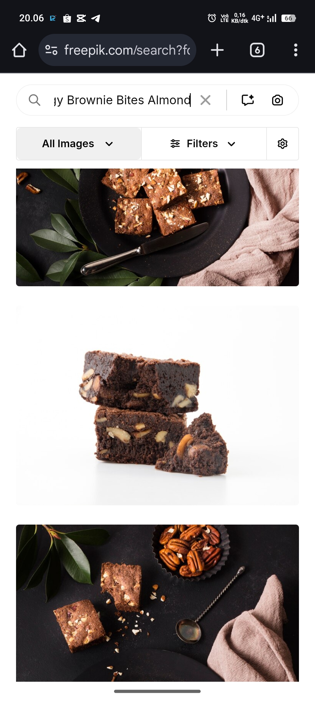 Ilustrasi Fudgy Brownie Bites Almond