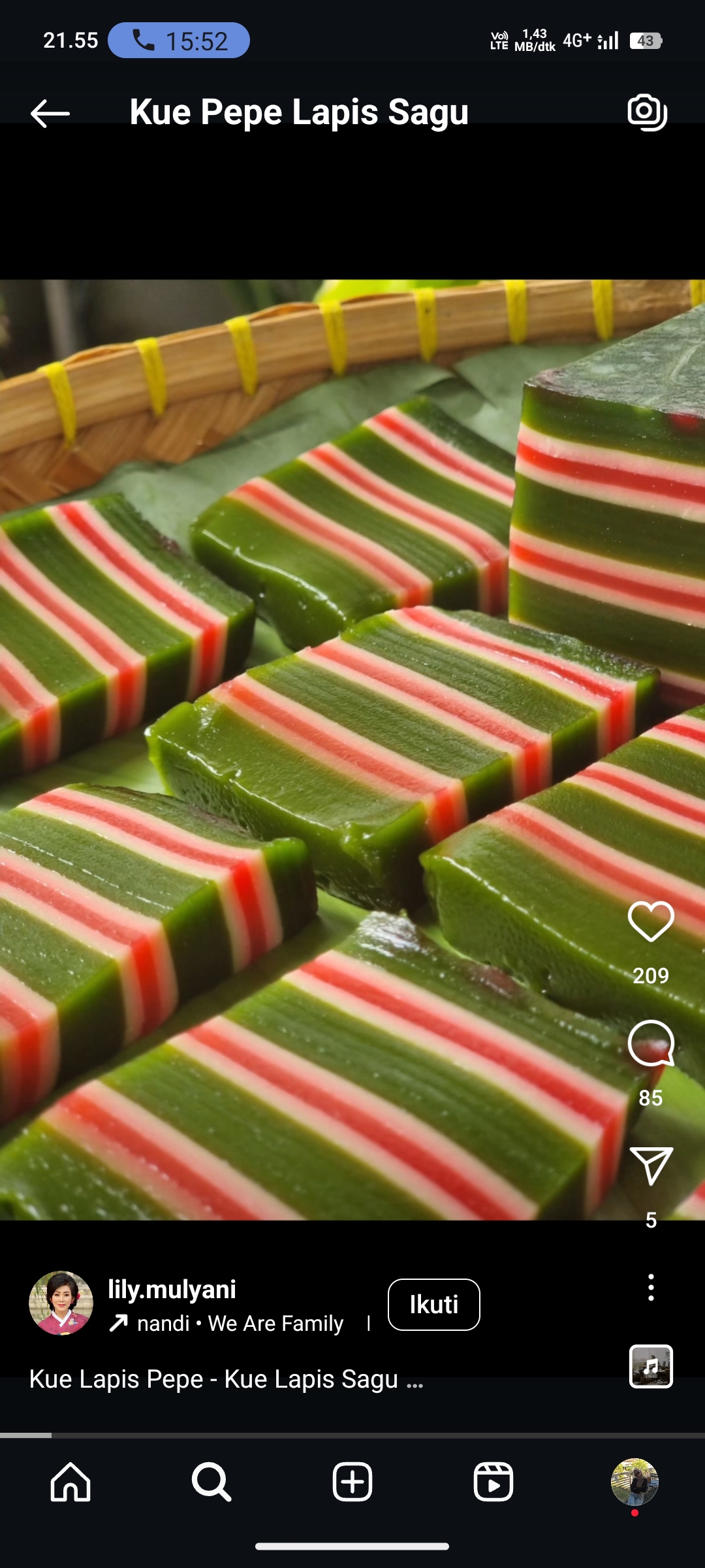 Kue Pepe Lapis Sagu