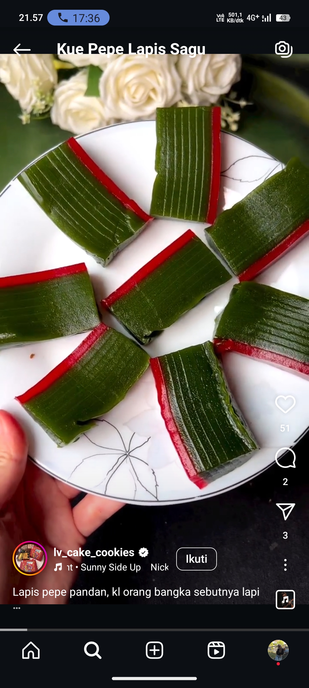 Kue Pepe Lapis Sagu