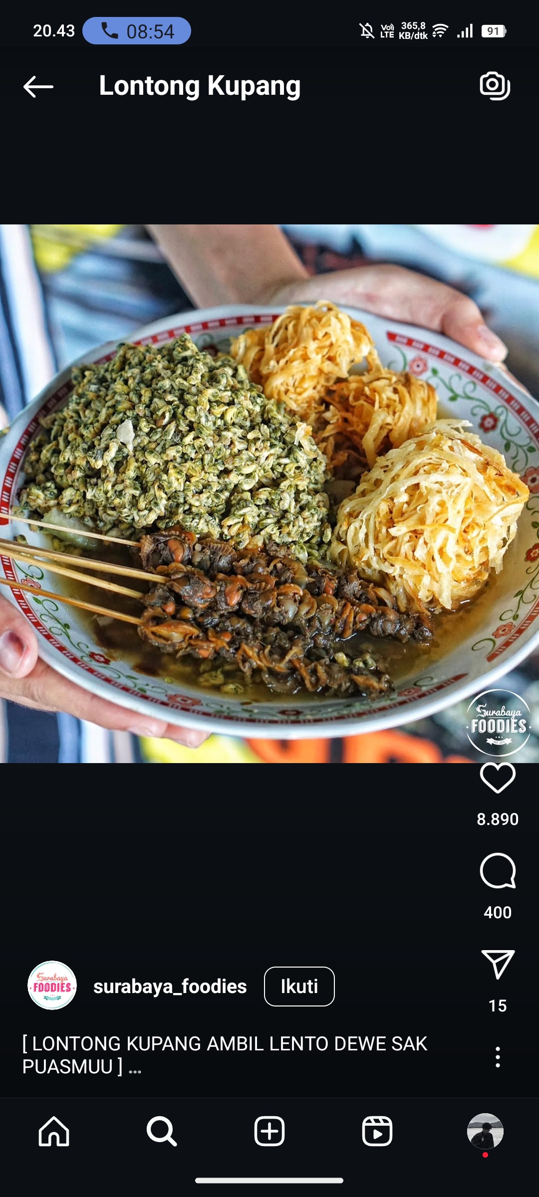 Lontong Kupang