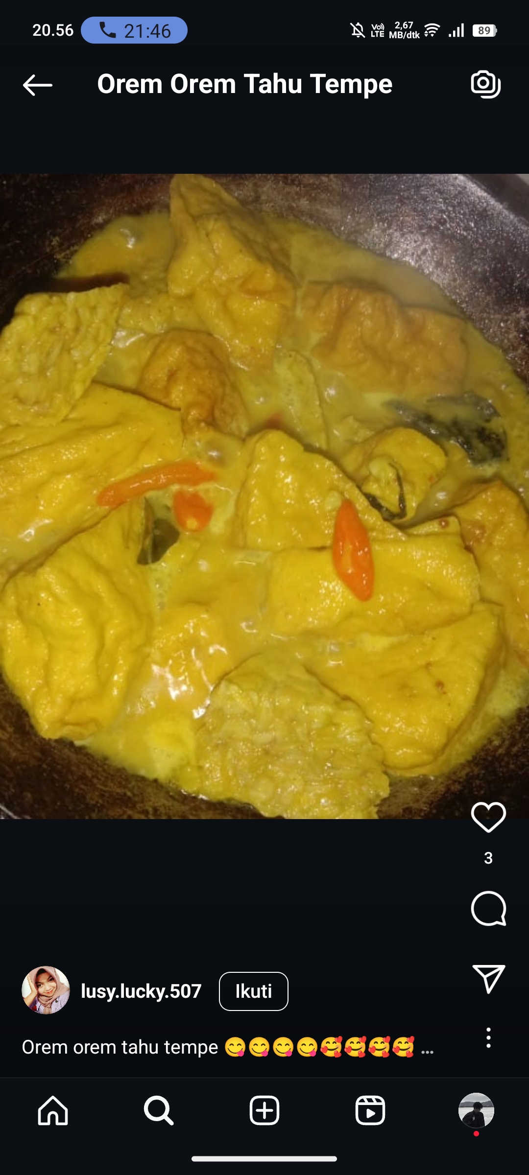 Orem Orem Tahu Tempe