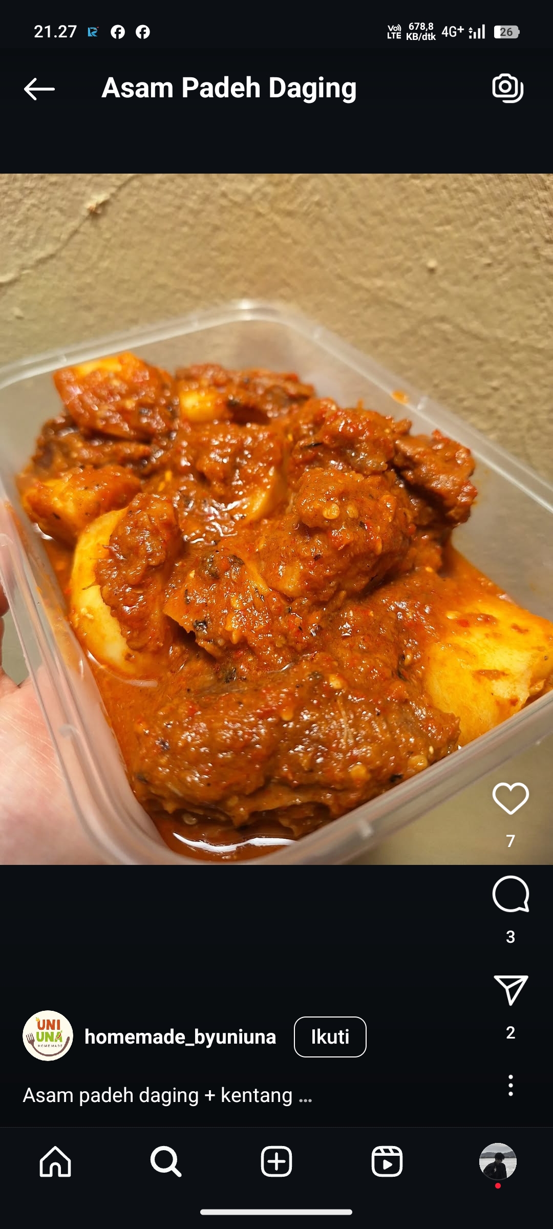 Asam Padeh Daging