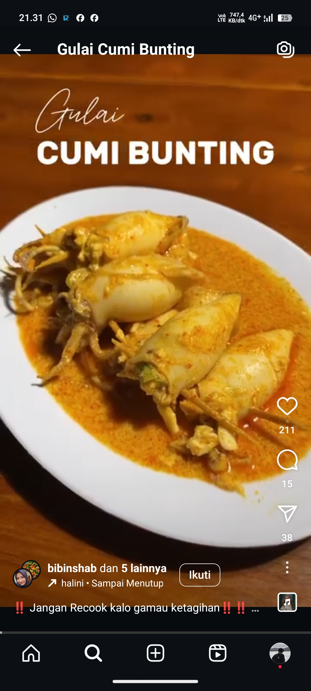 Gulai Cumi Bunting