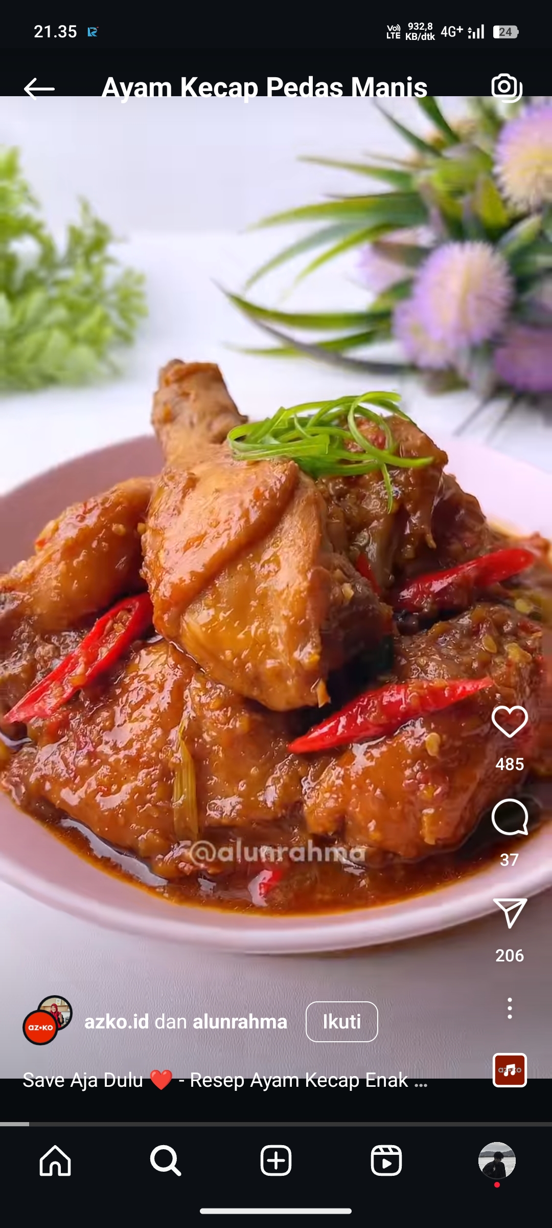 Ayam Kecap Pedas Manis
