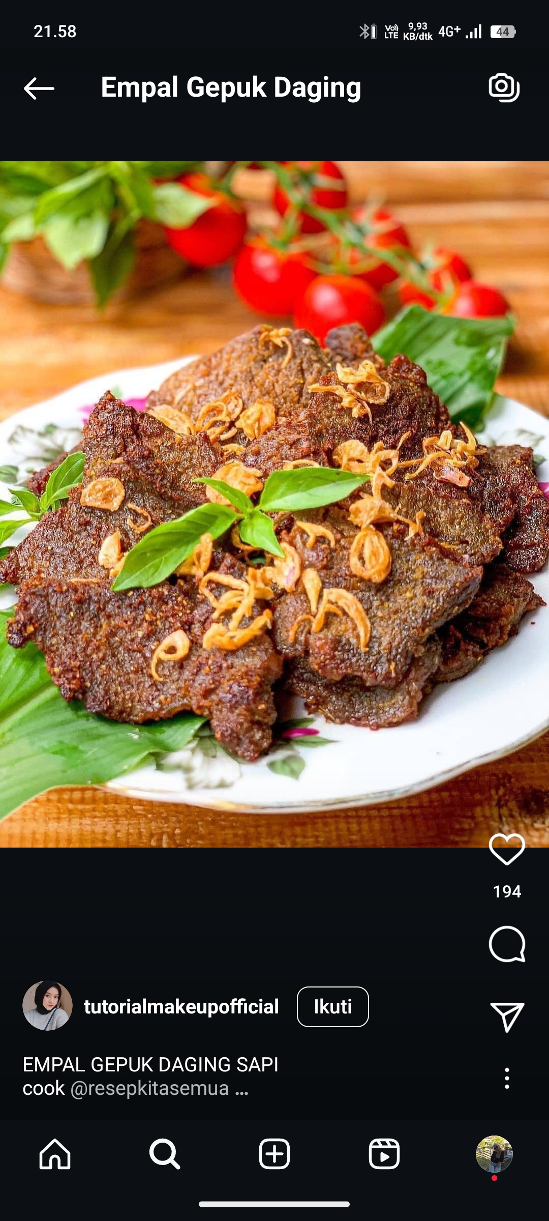 Empal Gepuk Daging Sapi