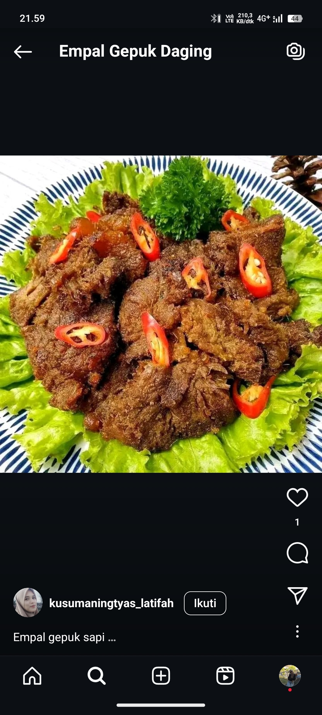 Empal Gepuk Daging Sapi