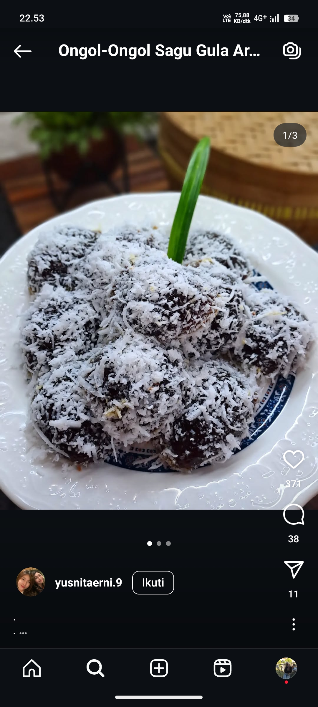 Ongol-Ongol Sagu Gula Aren