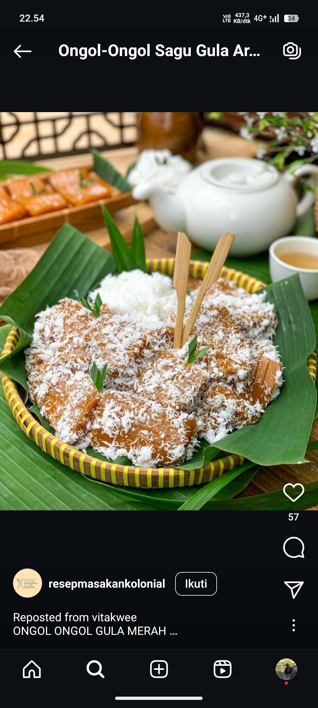 Ongol-Ongol Sagu Gula Aren