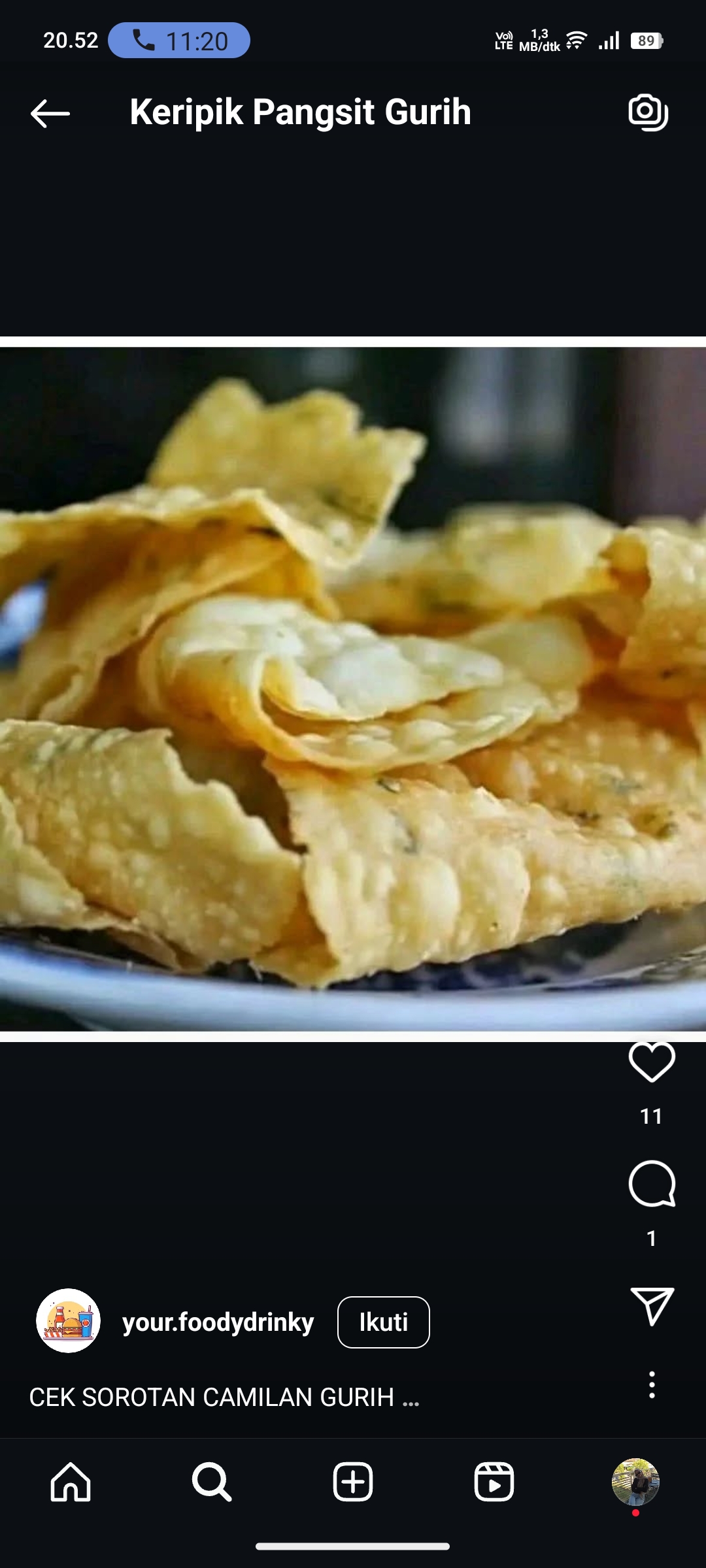 Keripik Pangsit Gurih