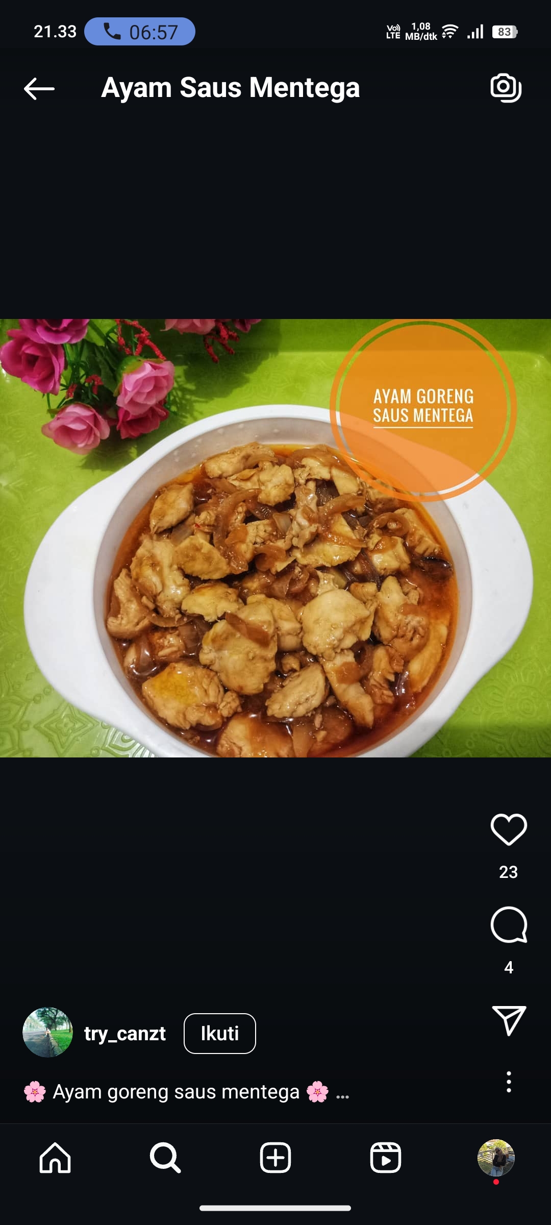 Ayam Saus Mentega