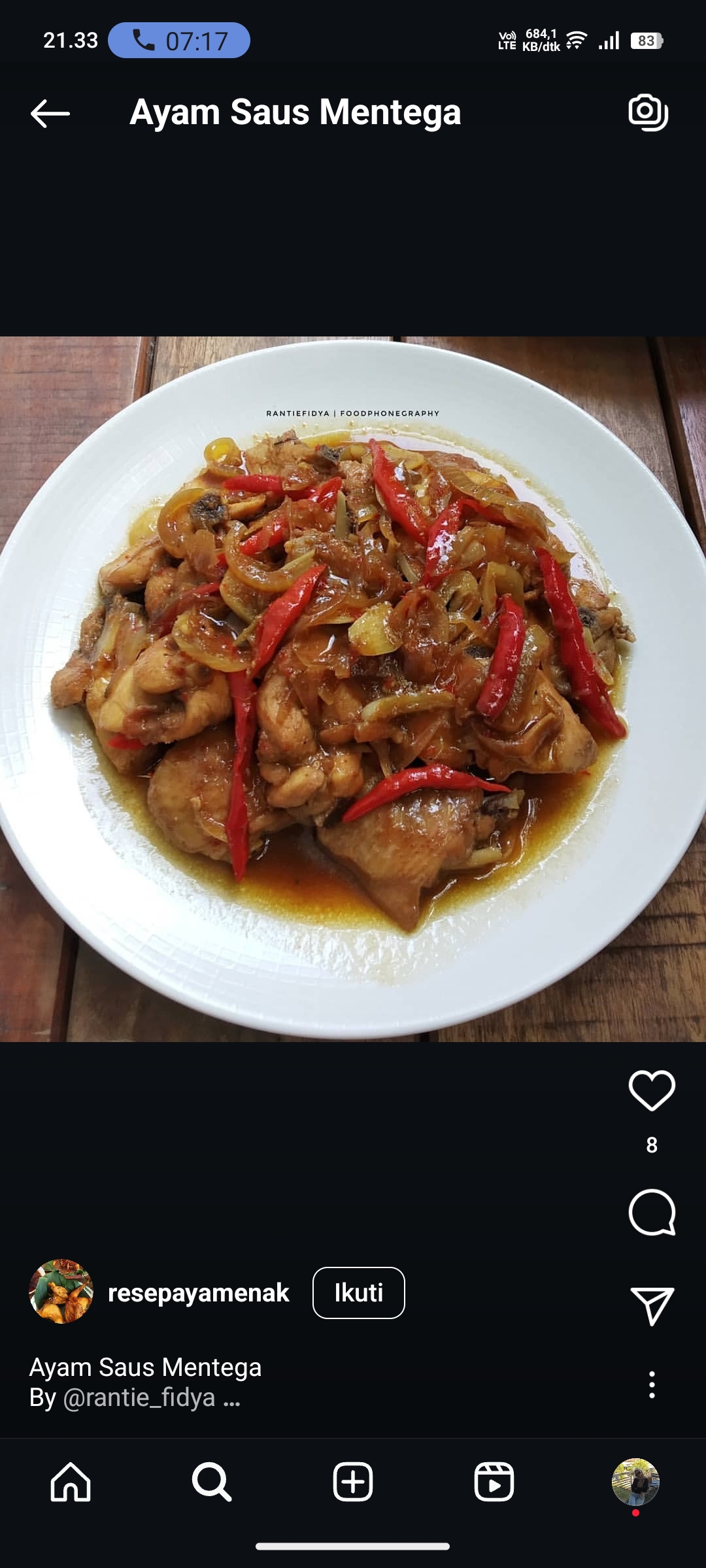 Ayam Saus Mentega