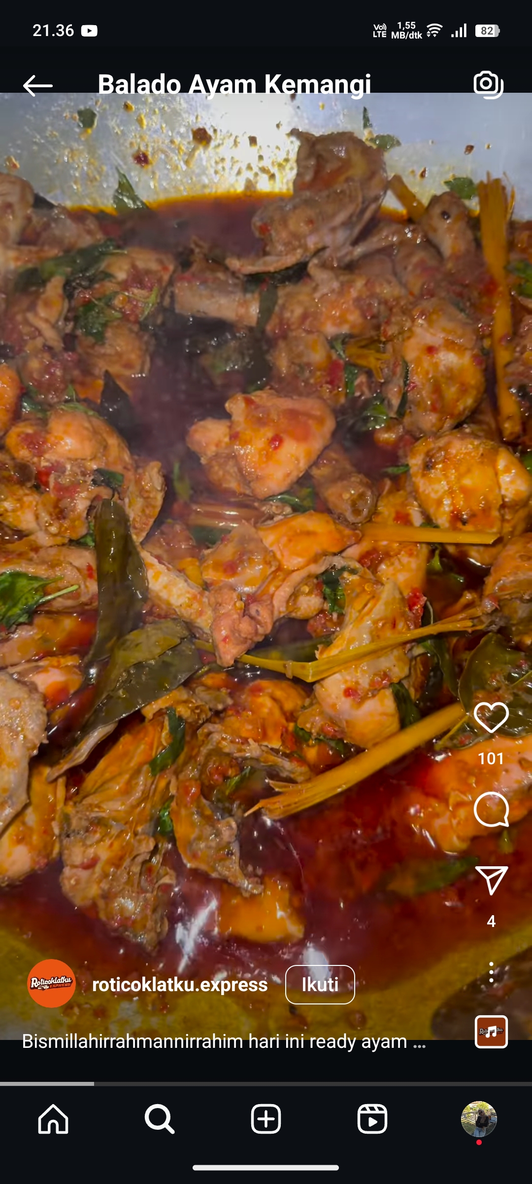 Balado Ayam Kemangi