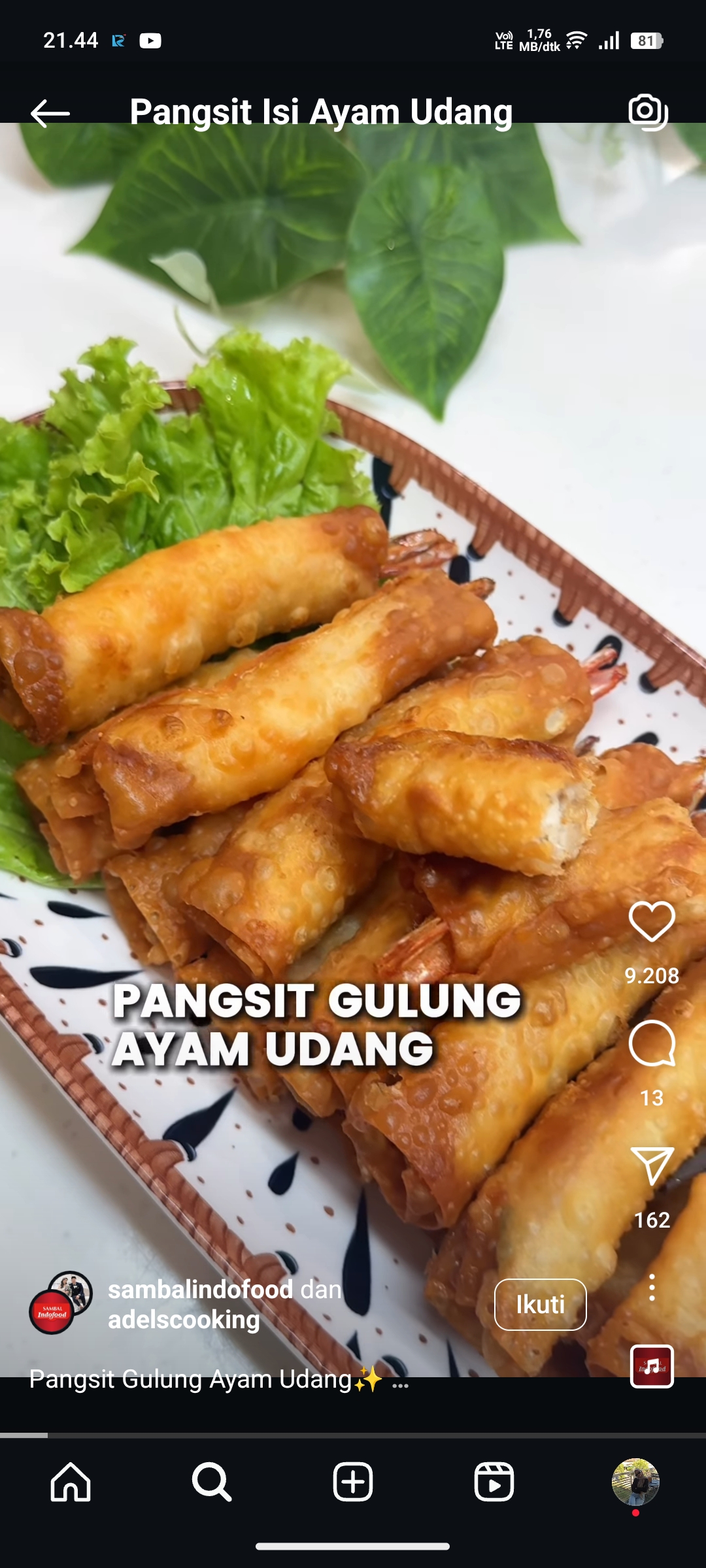 Pangsit Isi Ayam Udang