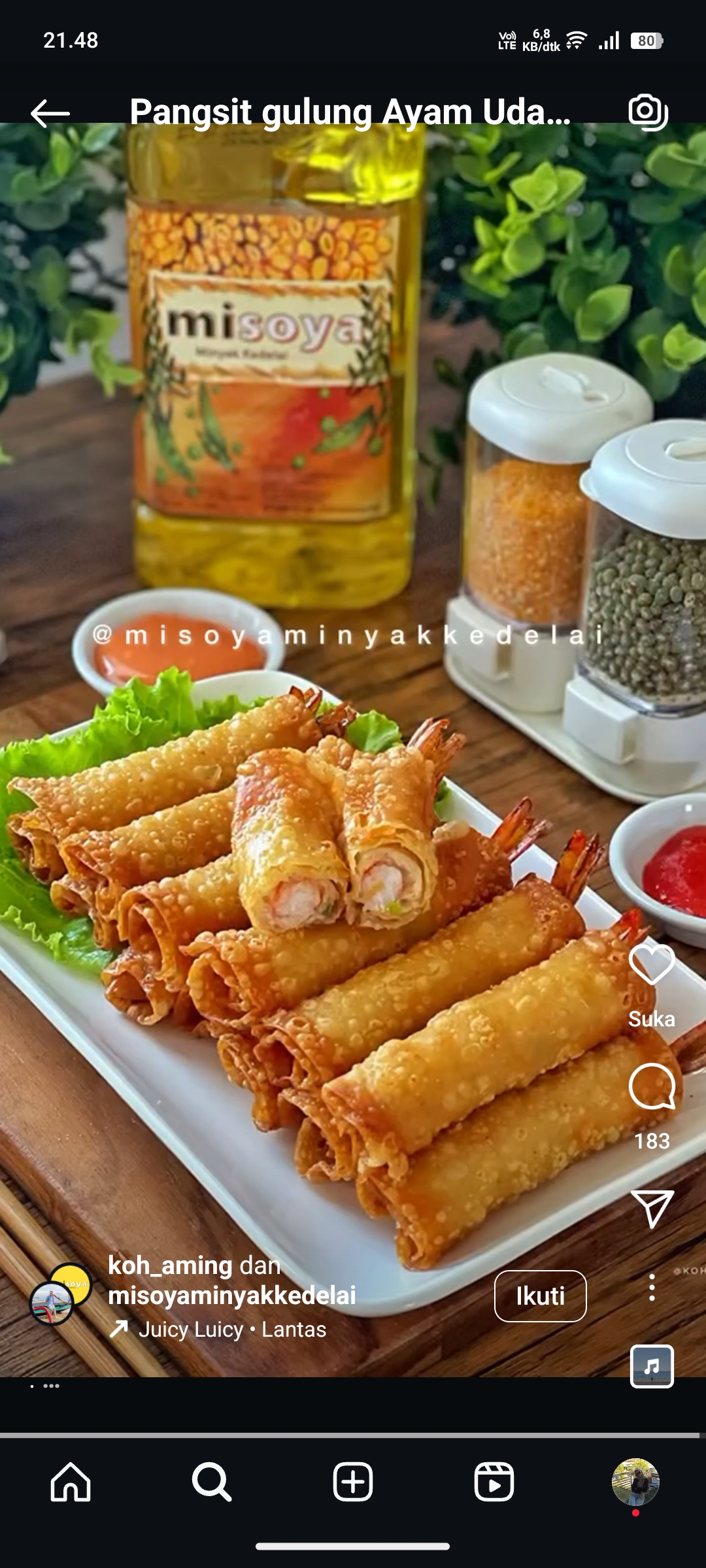 Pangsit Isi Ayam Udang