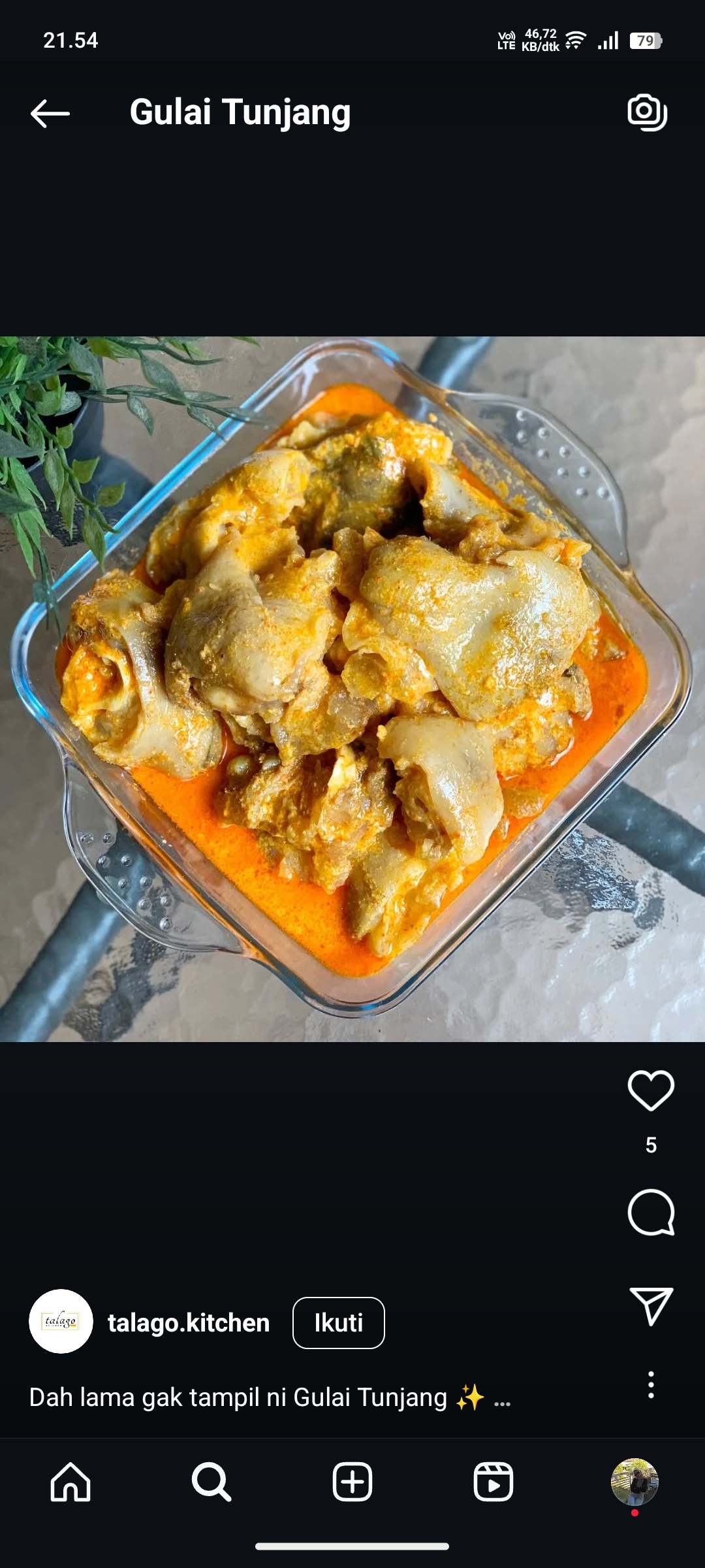 Gulai Tunjang