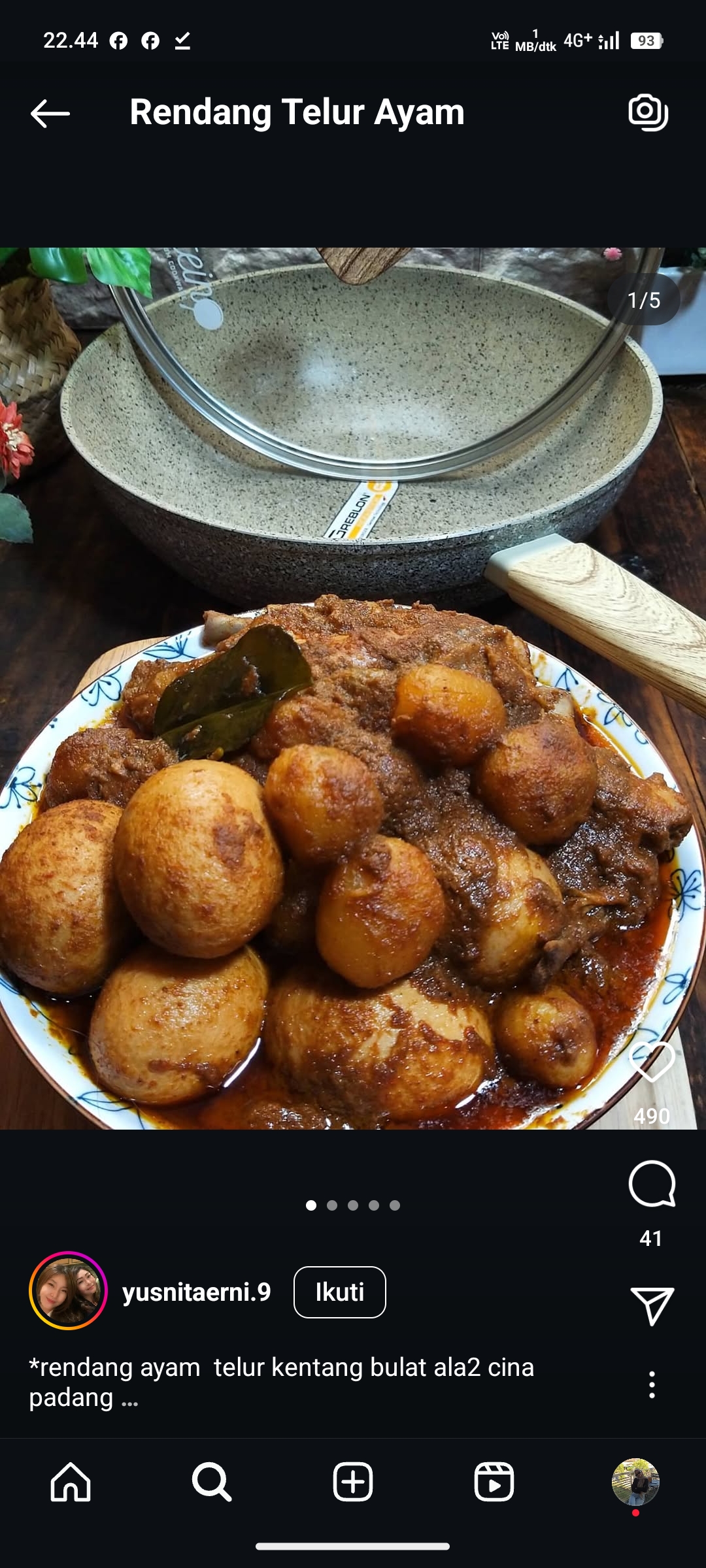 Rendang Telur Ayam