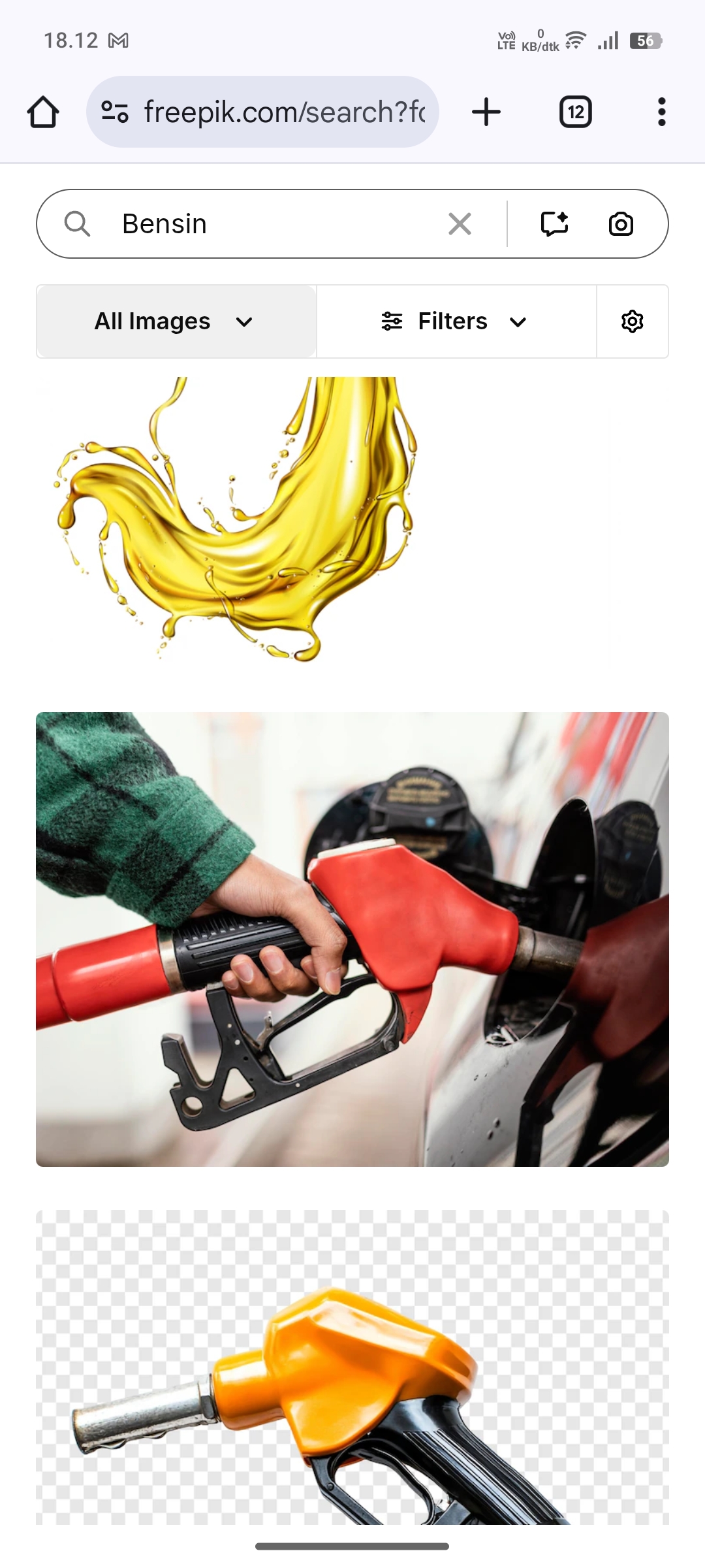 Ilustrasi tempat pengisian bensin