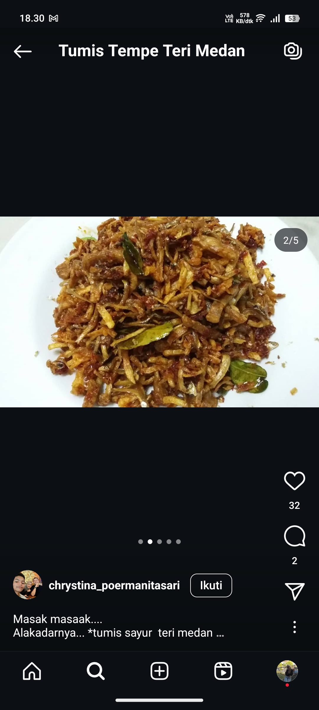 Tumis Tempe Teri Medan