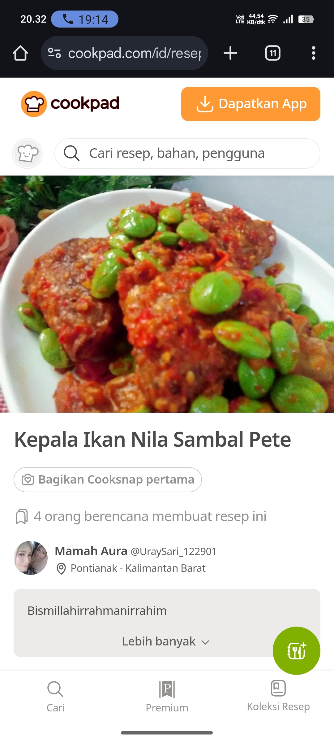Ikan Nila Masak Pete