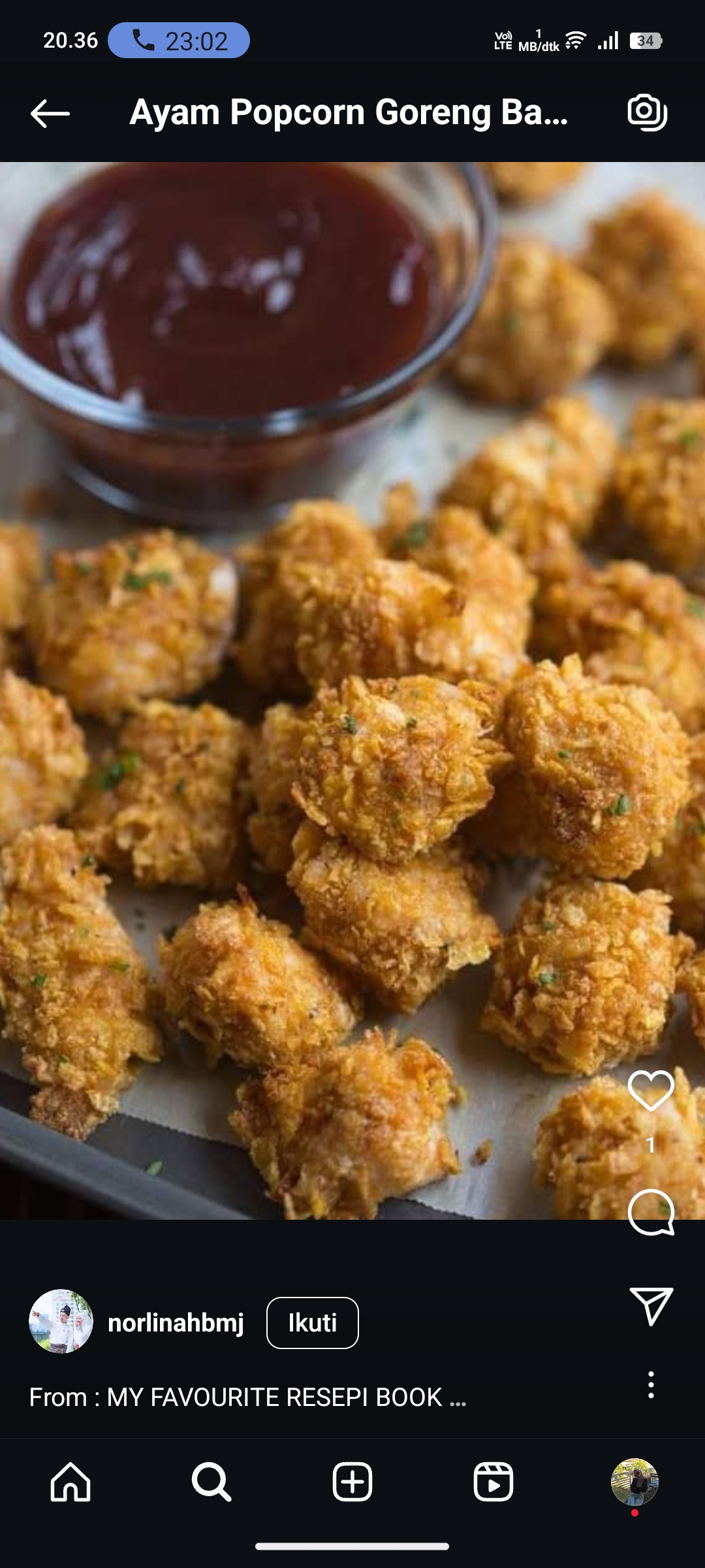 Ayam Popcorn Goreng Bawang