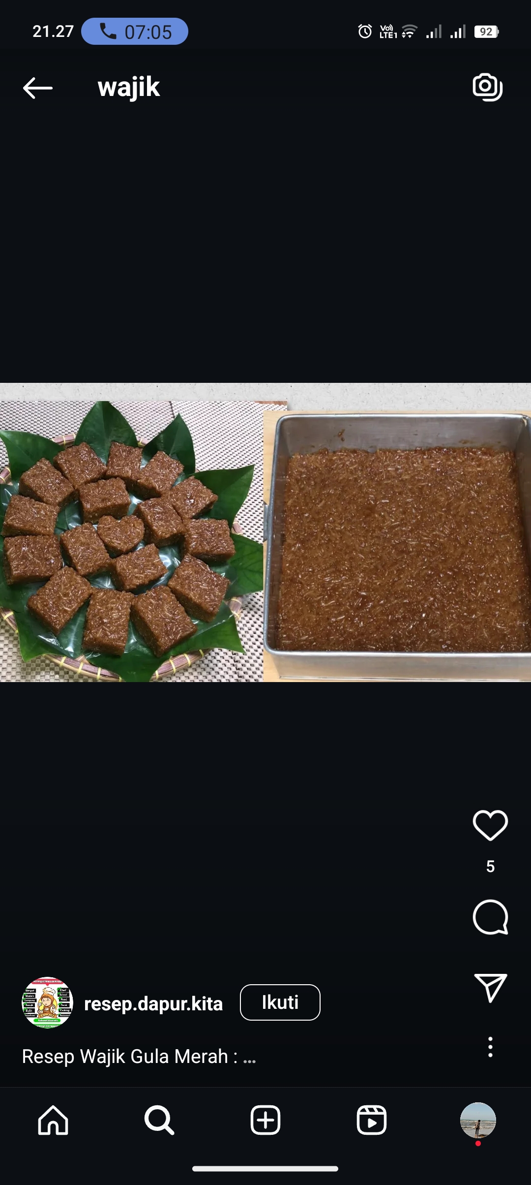Resep Wajik Gula merah