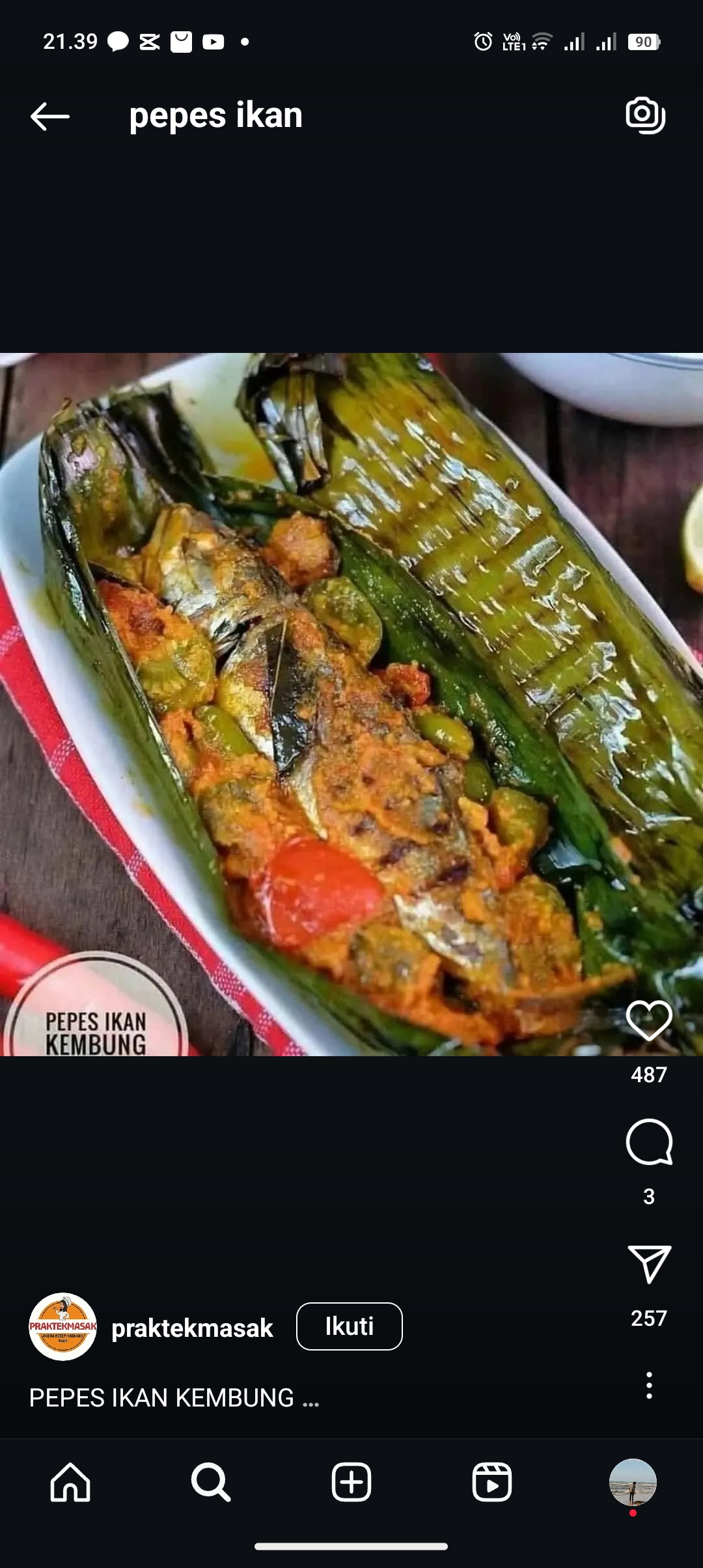 Pepes ikan adalah menu pilihan terbaik
