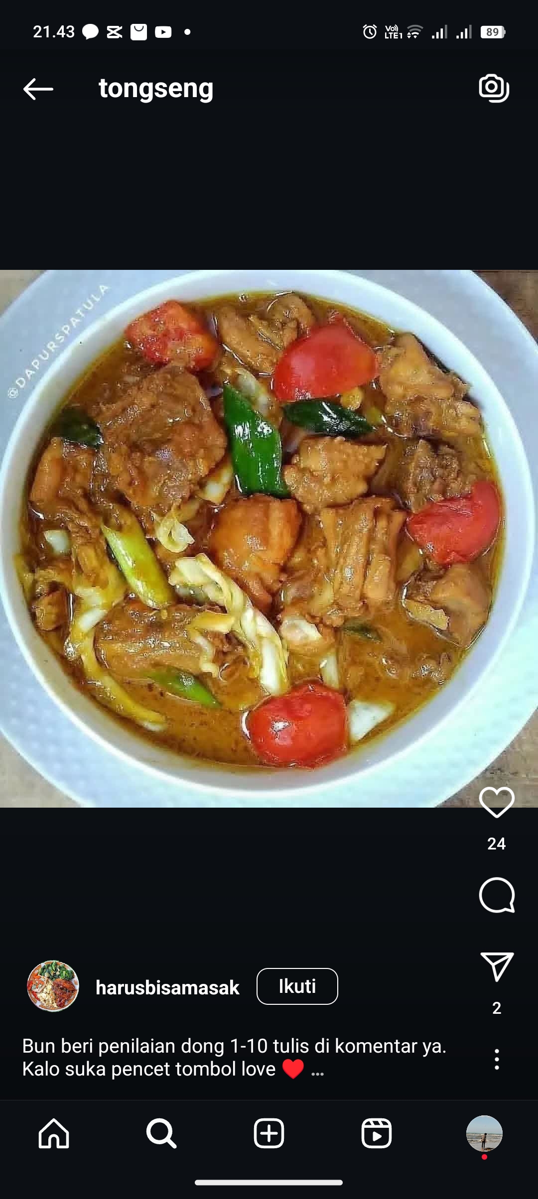 Resep tongseng daging super enak