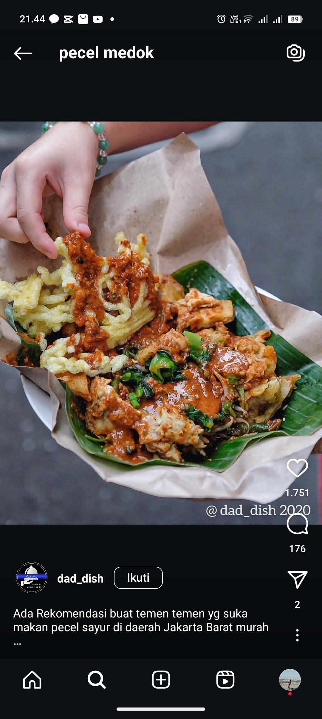 Makan pecel memang bikin nagih