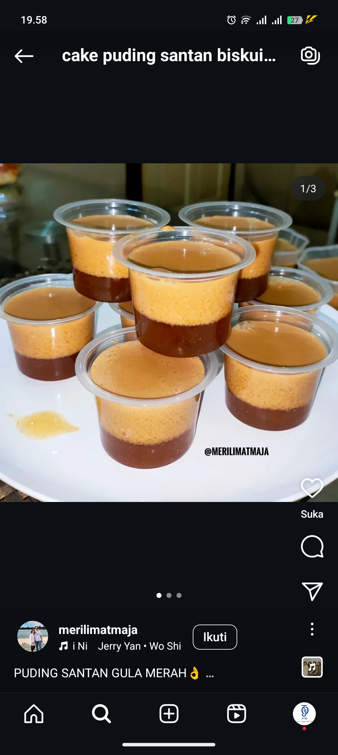 Ilustrasi puding cake