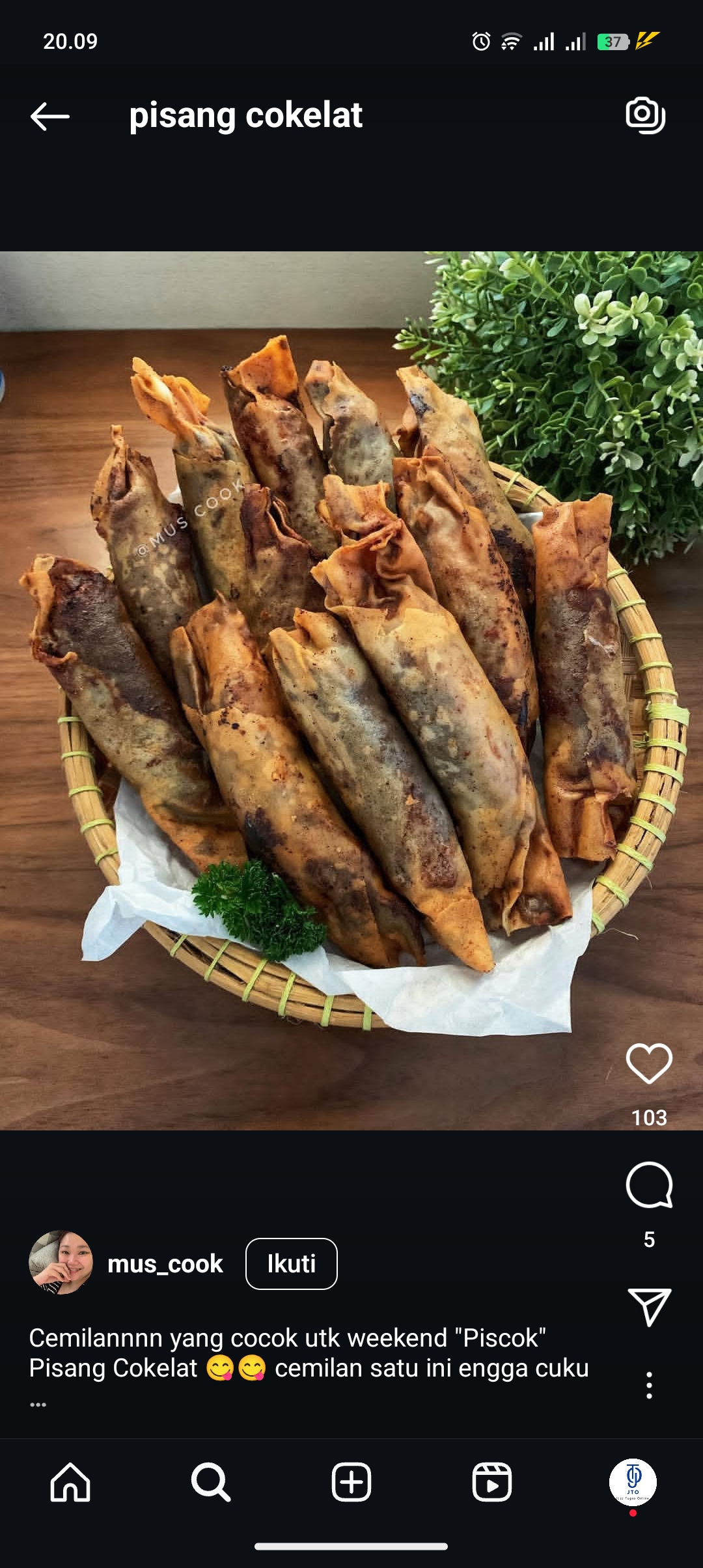 Resep pisang cokelat