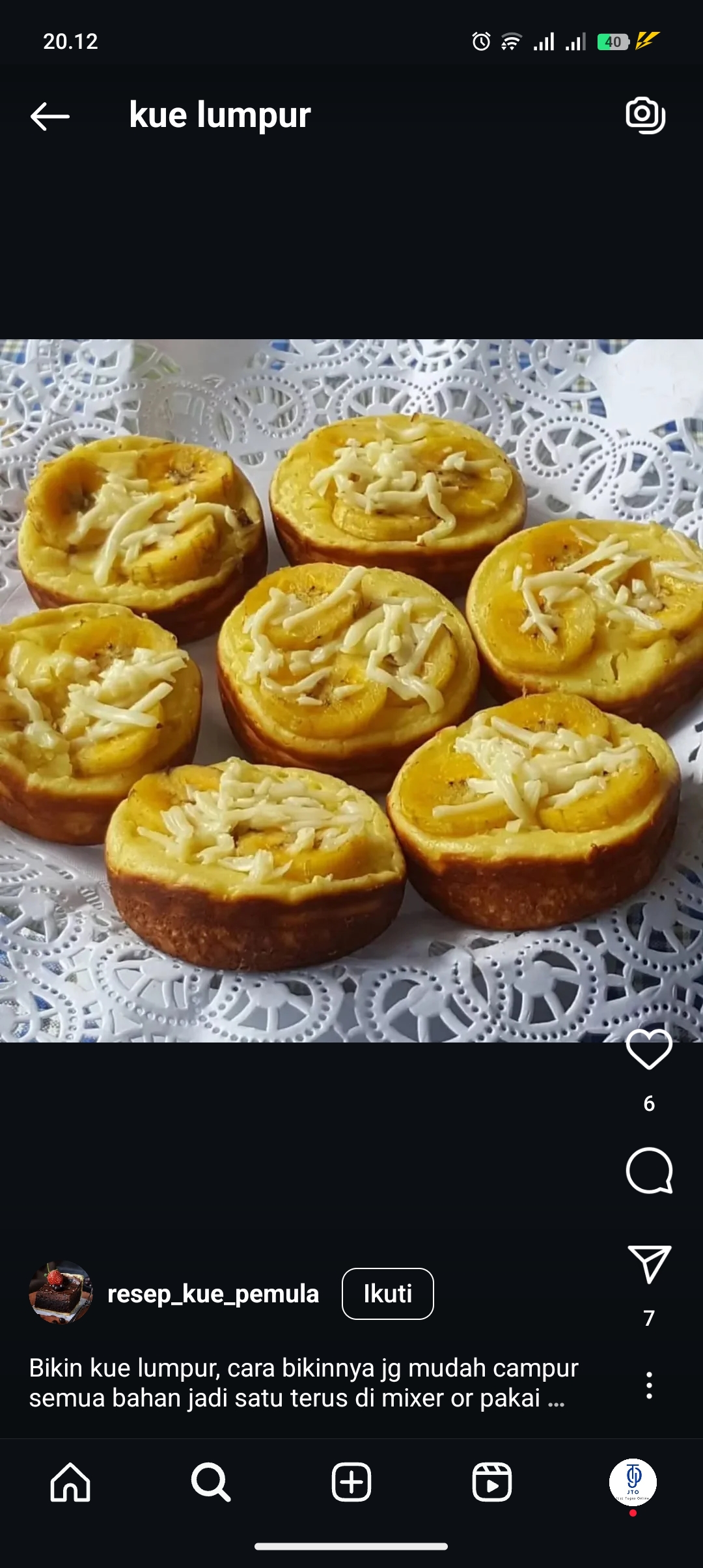 resep kue lumpur pisang