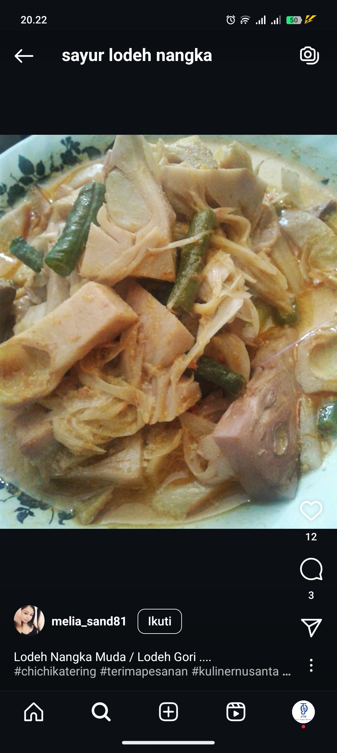 Resep sayur lodeh nangka muda