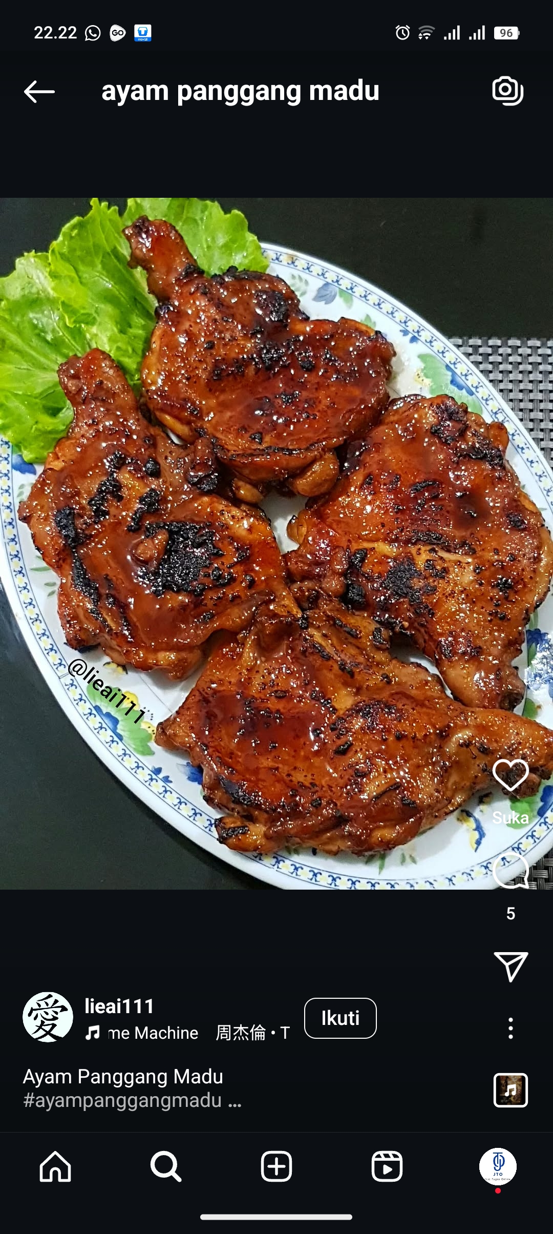 Resep ayam panggang madu